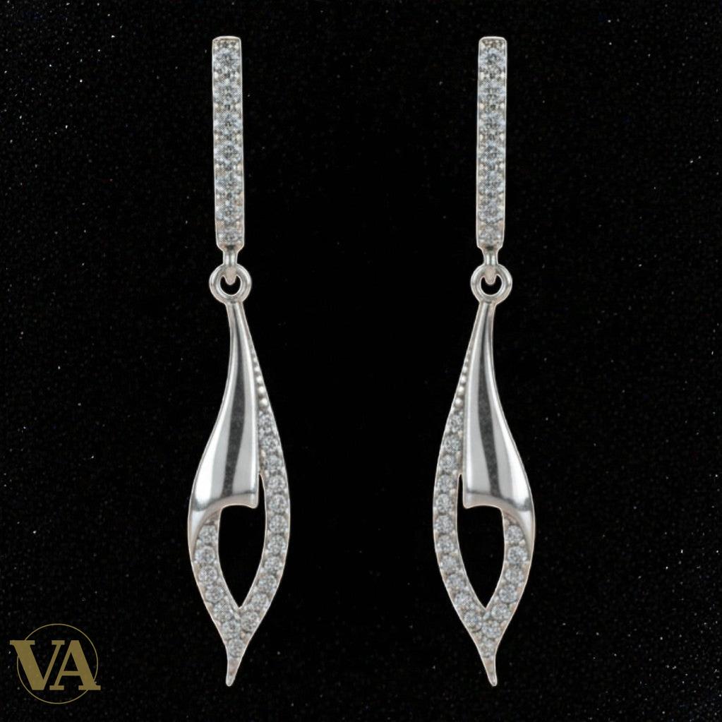 Boucles d'Oreilles Femme Pendantes Argent 925 – Créoles & Goutte Zirconium | Bijoux Vindicta
