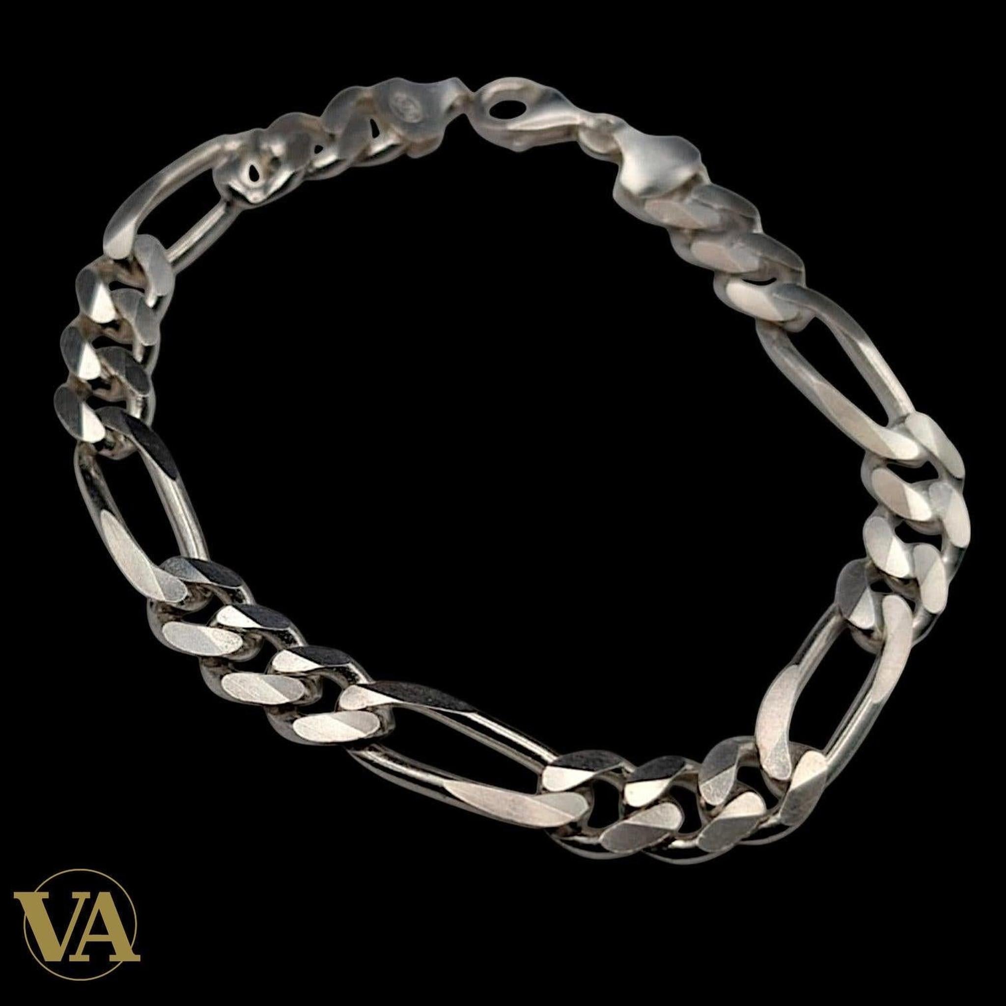 Bracelet Homme Argent 925 Maille Plate | Bijoux Vindicta