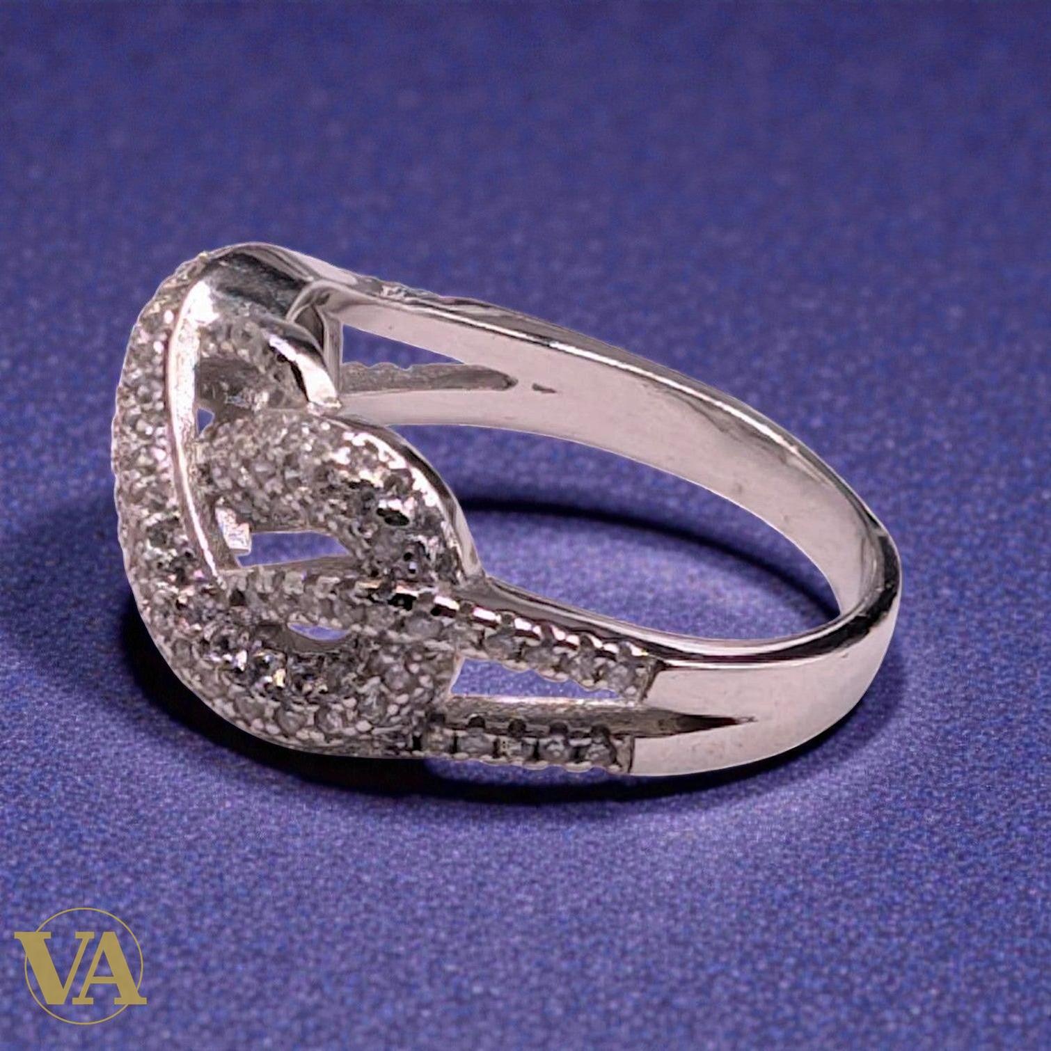 Bague Femme Argent 925 Infini Oxydes de Zirconium - Design Tressé | Bijoux Vindicta