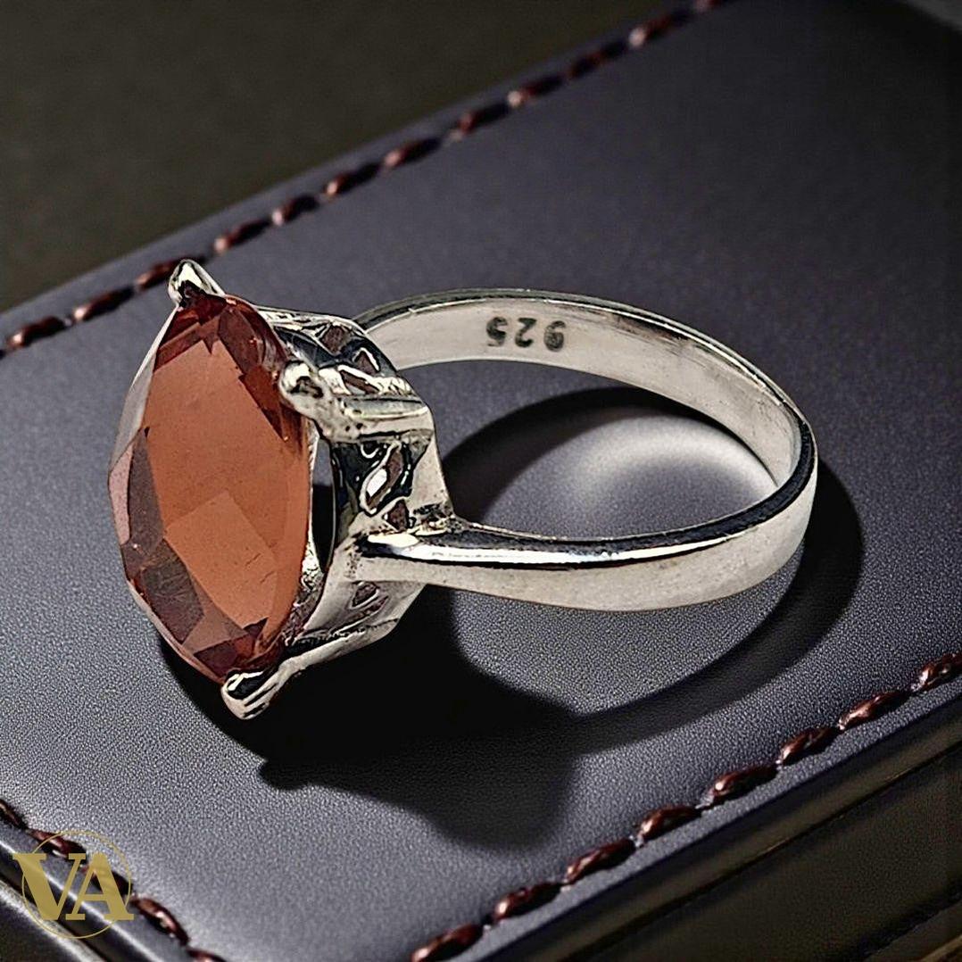 Bague femme en argent 925 avec pierre sultanite ovale – Élégance unique | Bijoux Vindicta