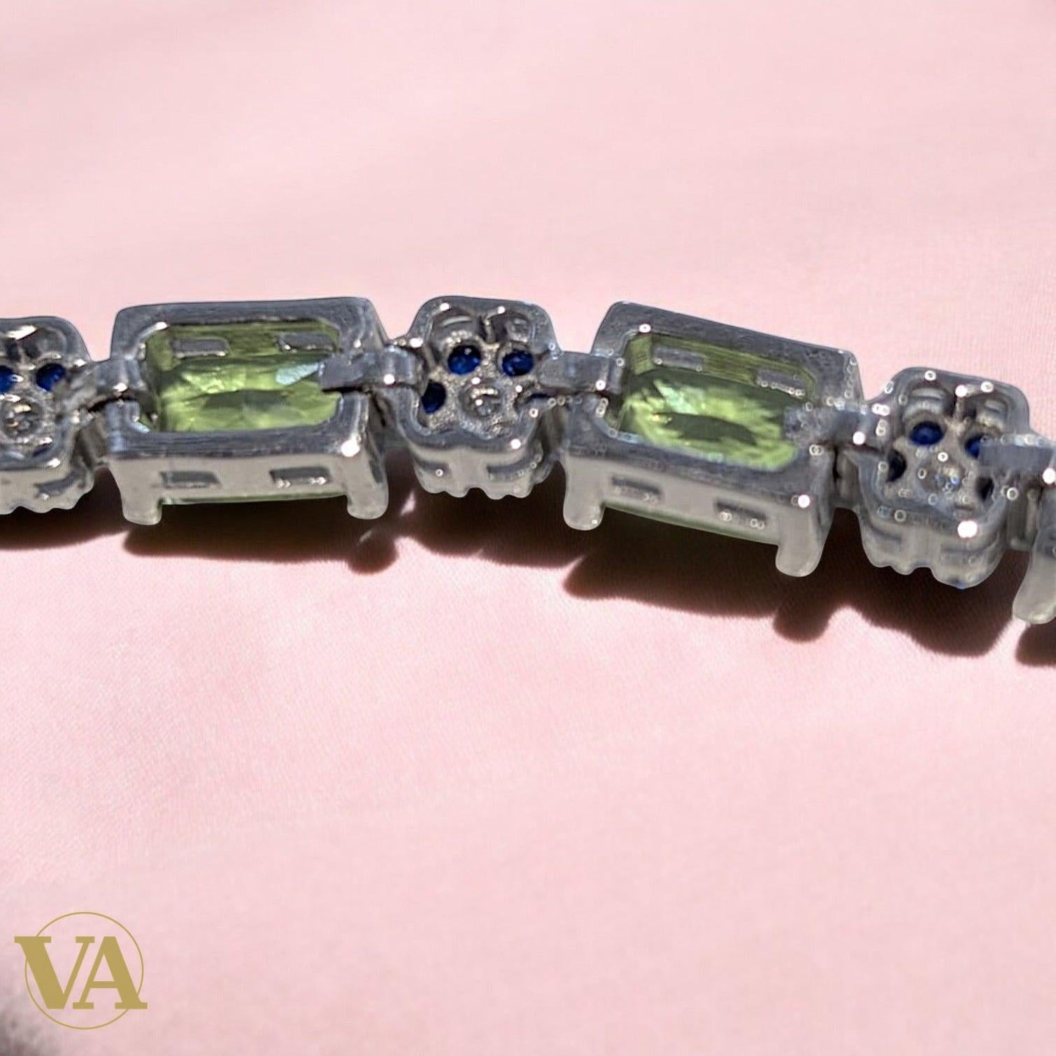 Bracelet Femme Argent 925 Sultanite Reflets Changeants Vintage