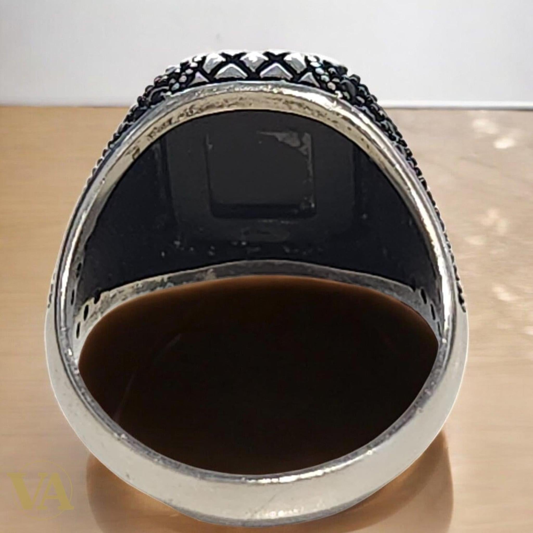 Bague Homme Argent 925 Onyx Noire – Élégance & Force | Bijoux Vindicta