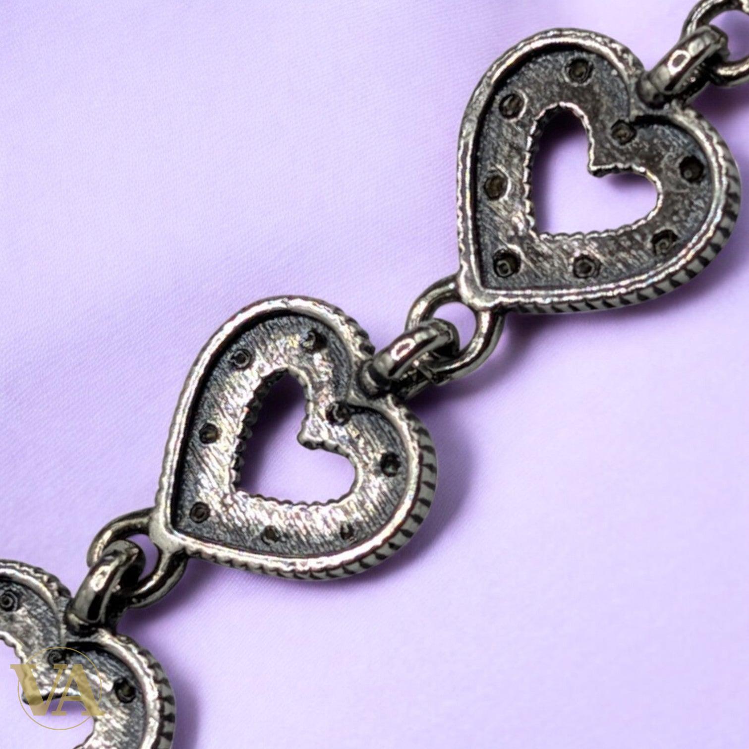 Bracelet Femme Argent 925 Cœurs Marcassite