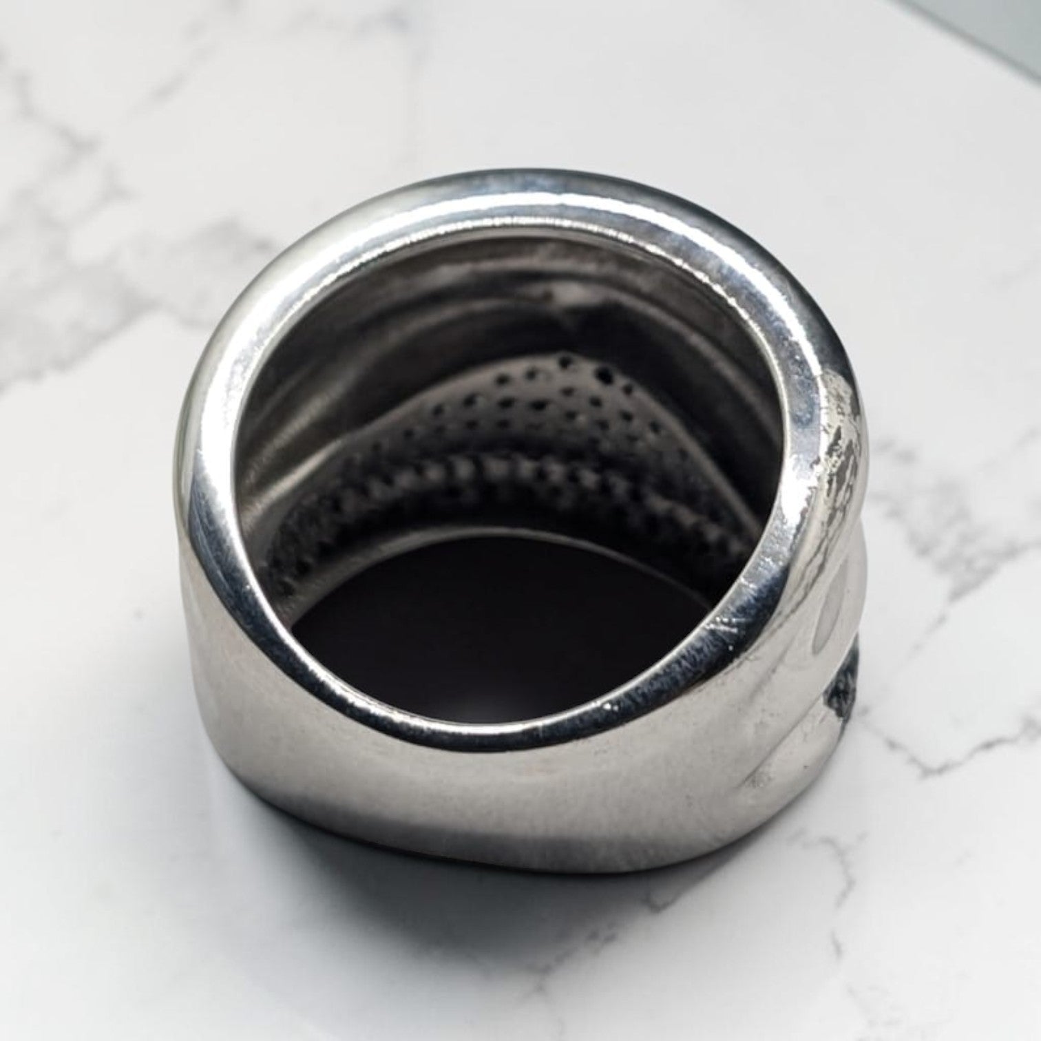 Bague Femme Argent 925 Bicolore Pavé Zirconium Noir Design Sculptural-Vindicta : Bijoux Argent 925 Massif, Luxe et Héritage