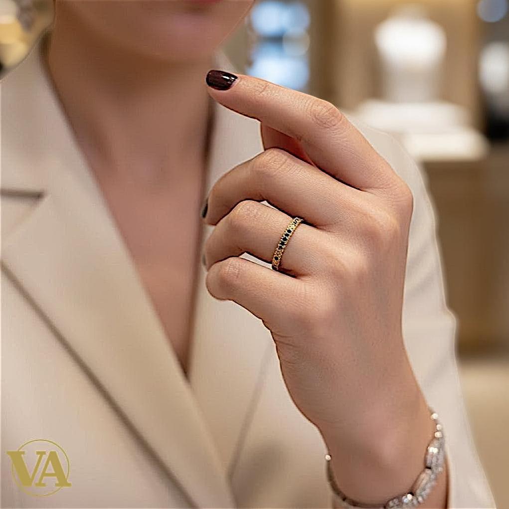 Bague femmes Argent Plaqué Or Oxydes Multicolores