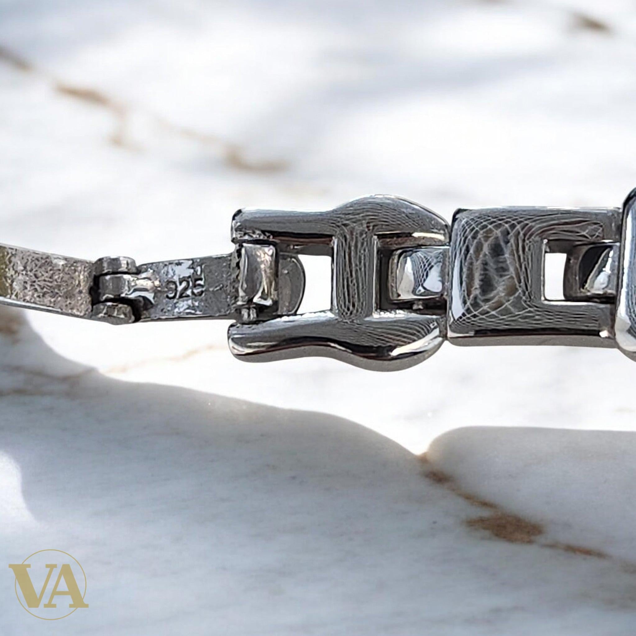 Montre Femme Argent 925 – Bracelet Cœurs & Cadran Rond Quartz