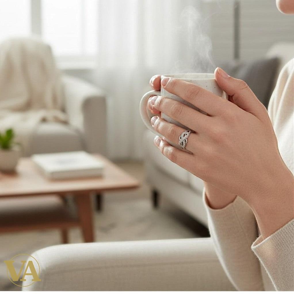 Bague Femme Argent 925 Infini Oxydes de Zirconium - Design Tressé | Bijoux Vindicta