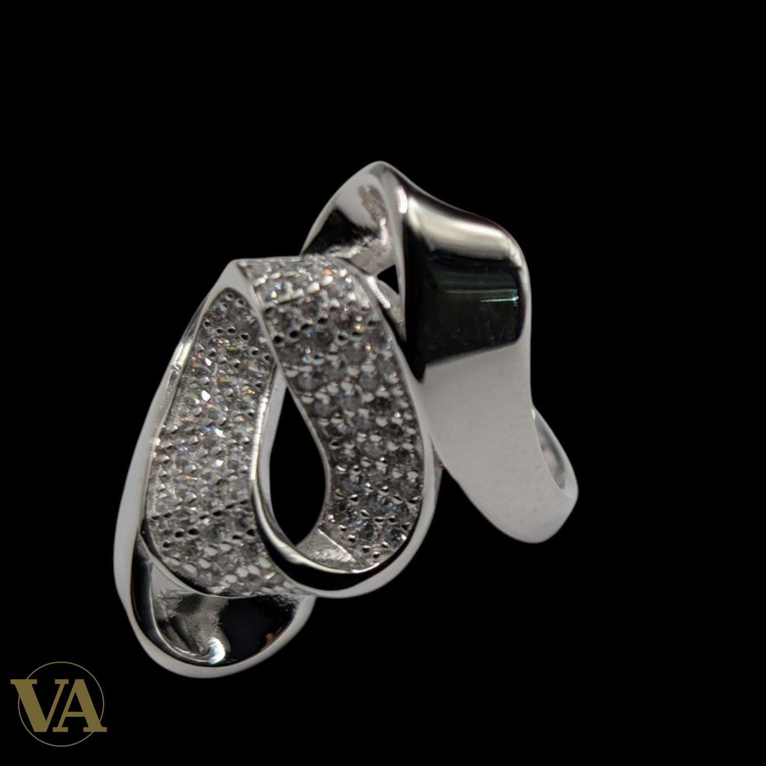 Bague Femme Argent 925 Zircon – Design Moderne & Pavage Étincelant