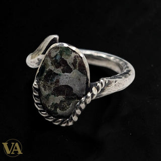 Bague Femme Argent 925 Quartz à Inclusions Naturelles – Anneau Tressé