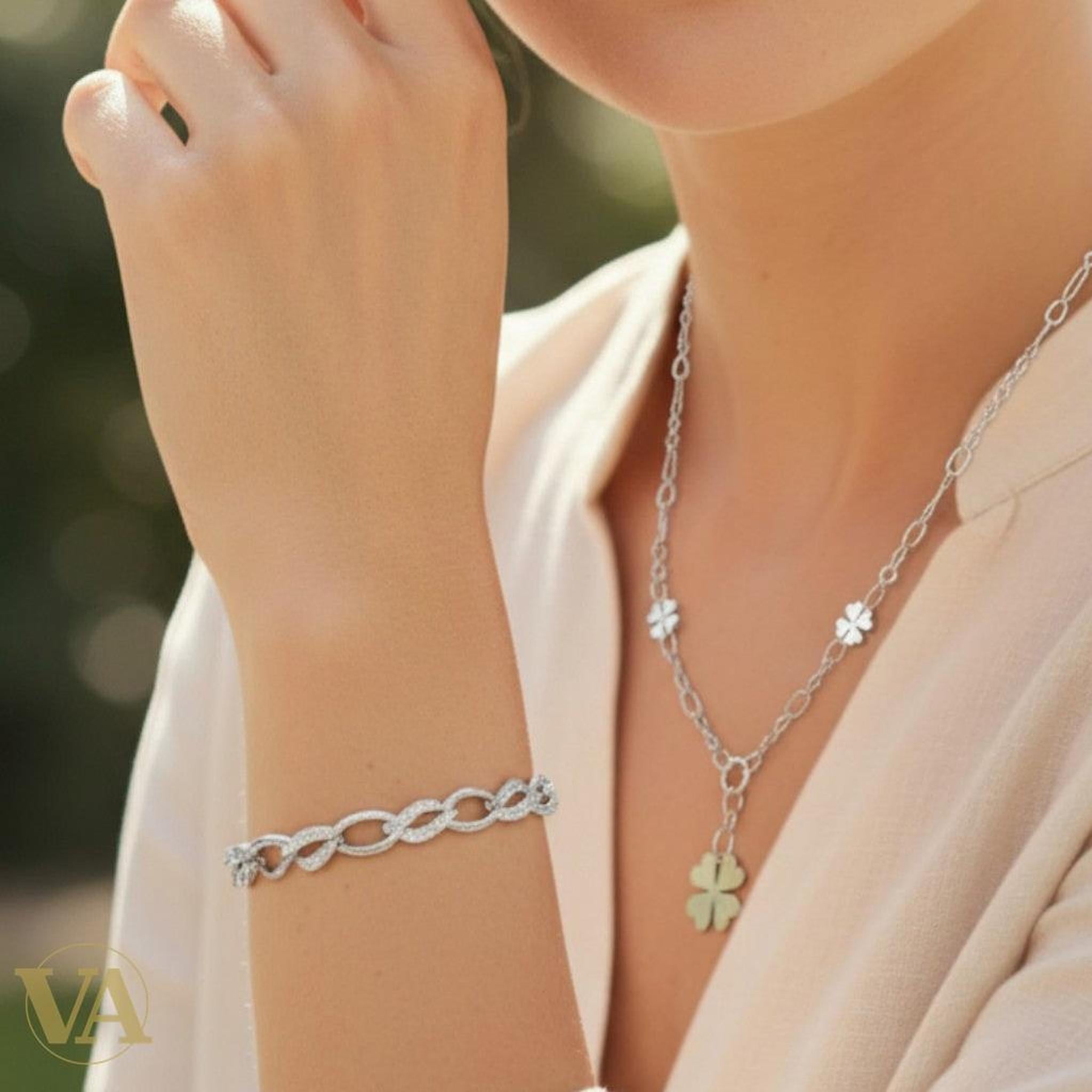 Collier Femme Trèfles Argent 925 – Harmonie & Douceur | Bijoux Vindicta