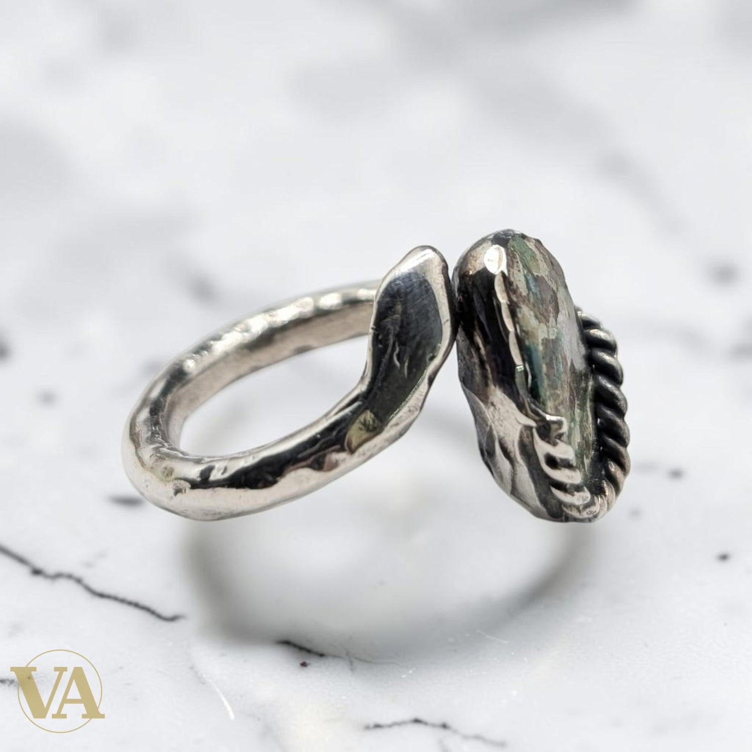 Bague Femme Argent 925 Quartz à Inclusions Naturelles – Anneau Tressé-Vindicta : Bijoux Argent 925 Massif, Luxe et Héritage