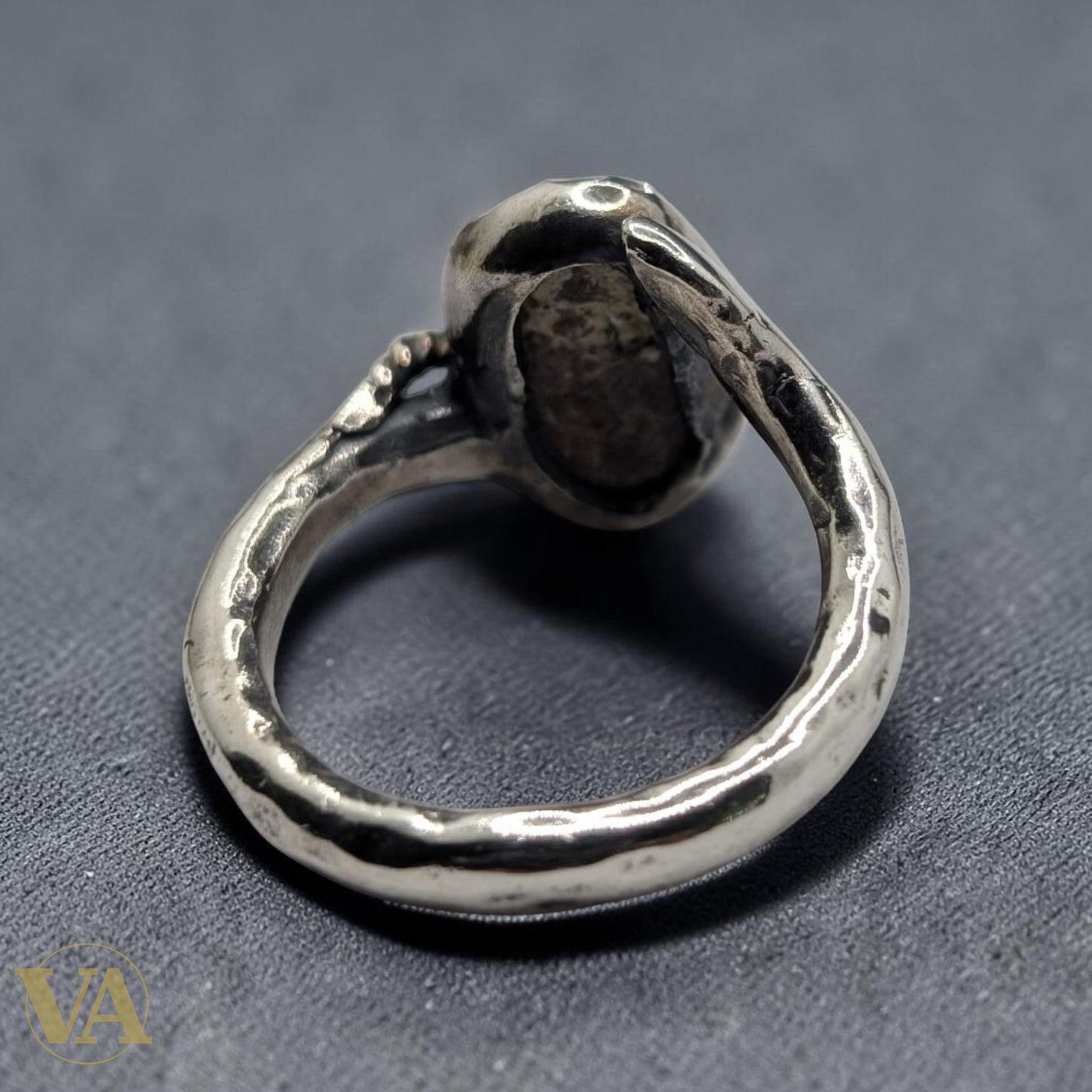 Bague Femme Argent 925 Quartz à Inclusions Naturelles – Anneau Tressé-Vindicta : Bijoux Argent 925 Massif, Luxe et Héritage