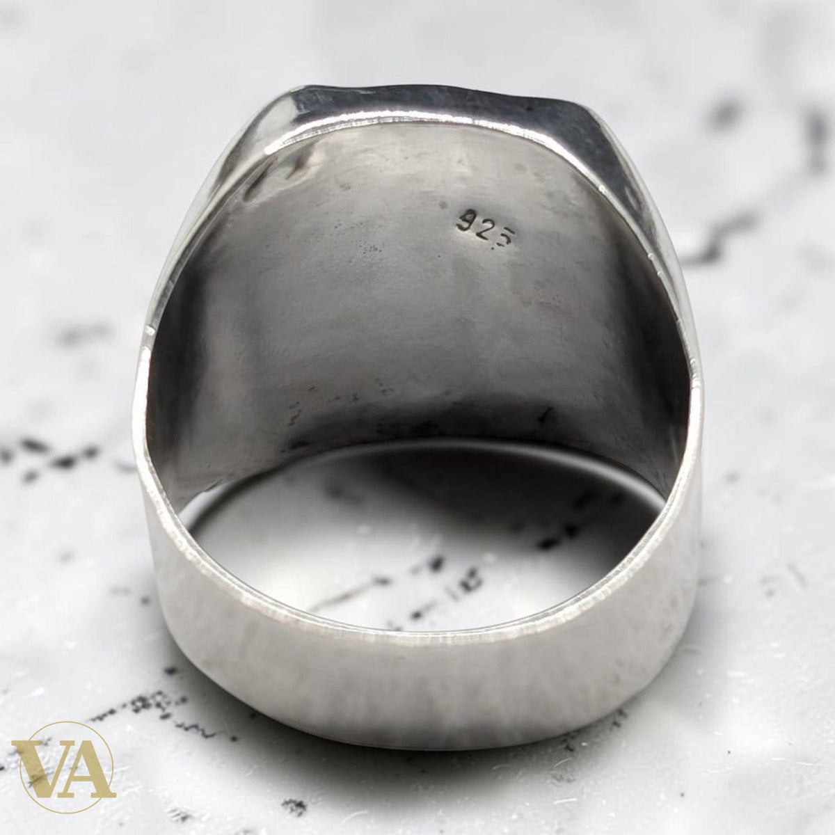 Chevalière Homme Argent 925 – Onyx Noir & Gravures Géométriques - Argent 925 - Vindicta