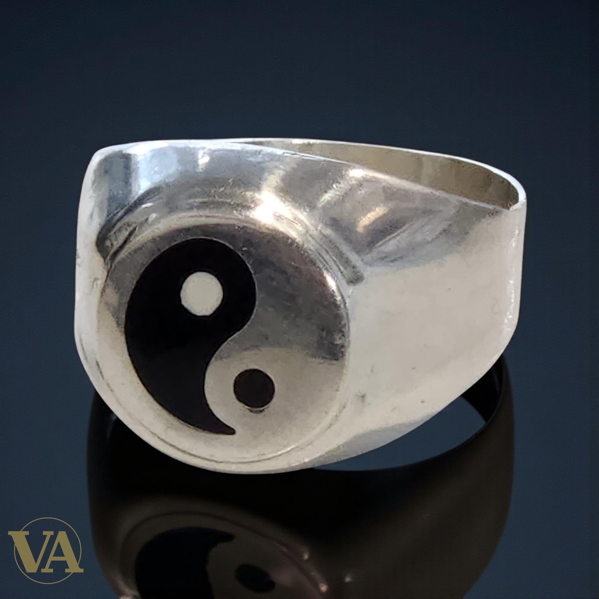 Bague Homme Argent 925 – Symbole Yin Yang