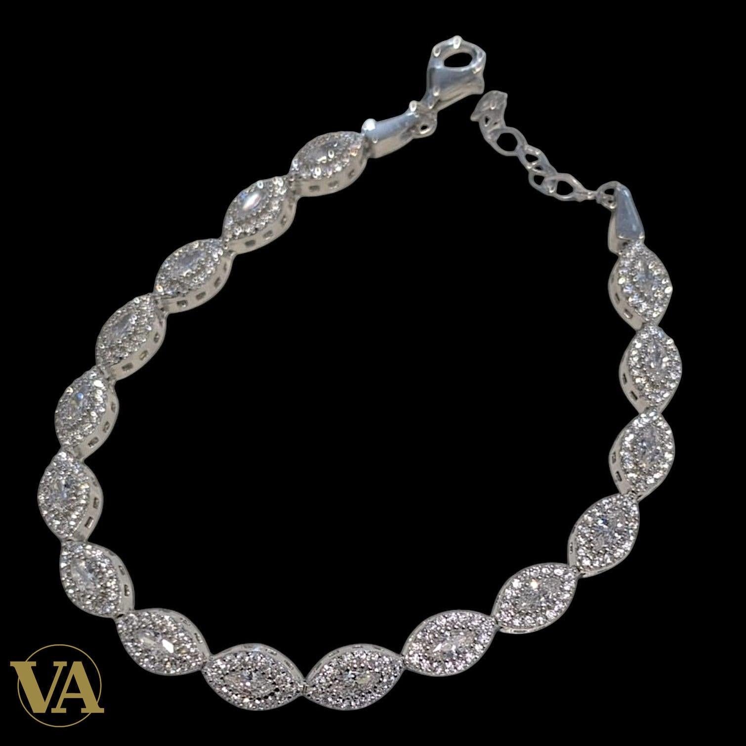 Bracelet Femme Argent 925 Oxydes Blancs – Brillance Intemporelle