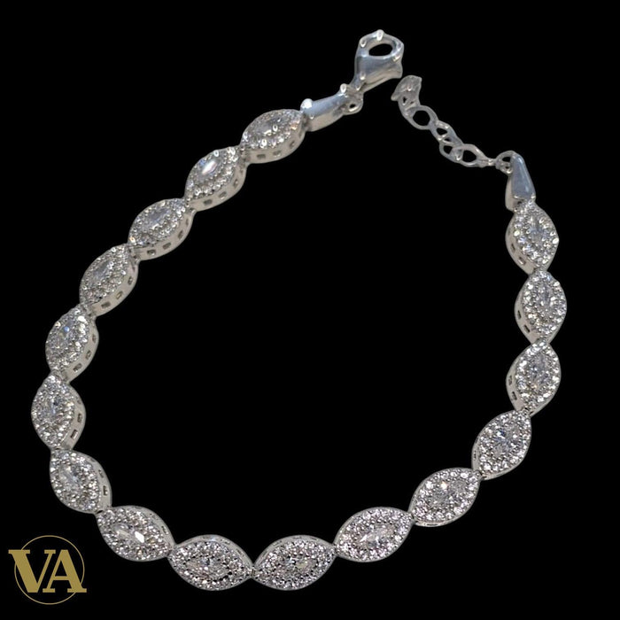 Bracelet Femme Argent 925 Oxydes Blancs – Brillance Intemporelle