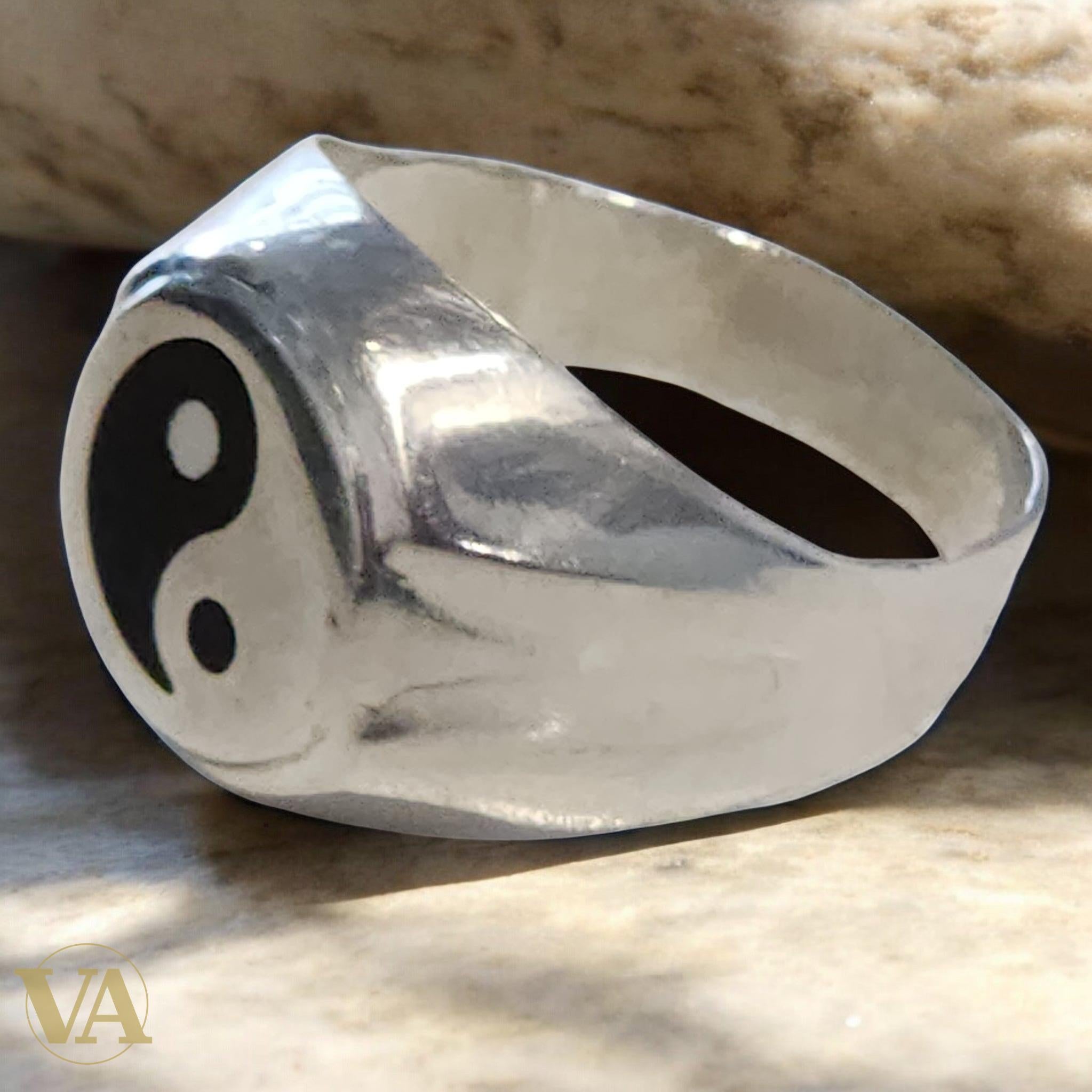 Bague Homme Argent 925 – Symbole Yin Yang