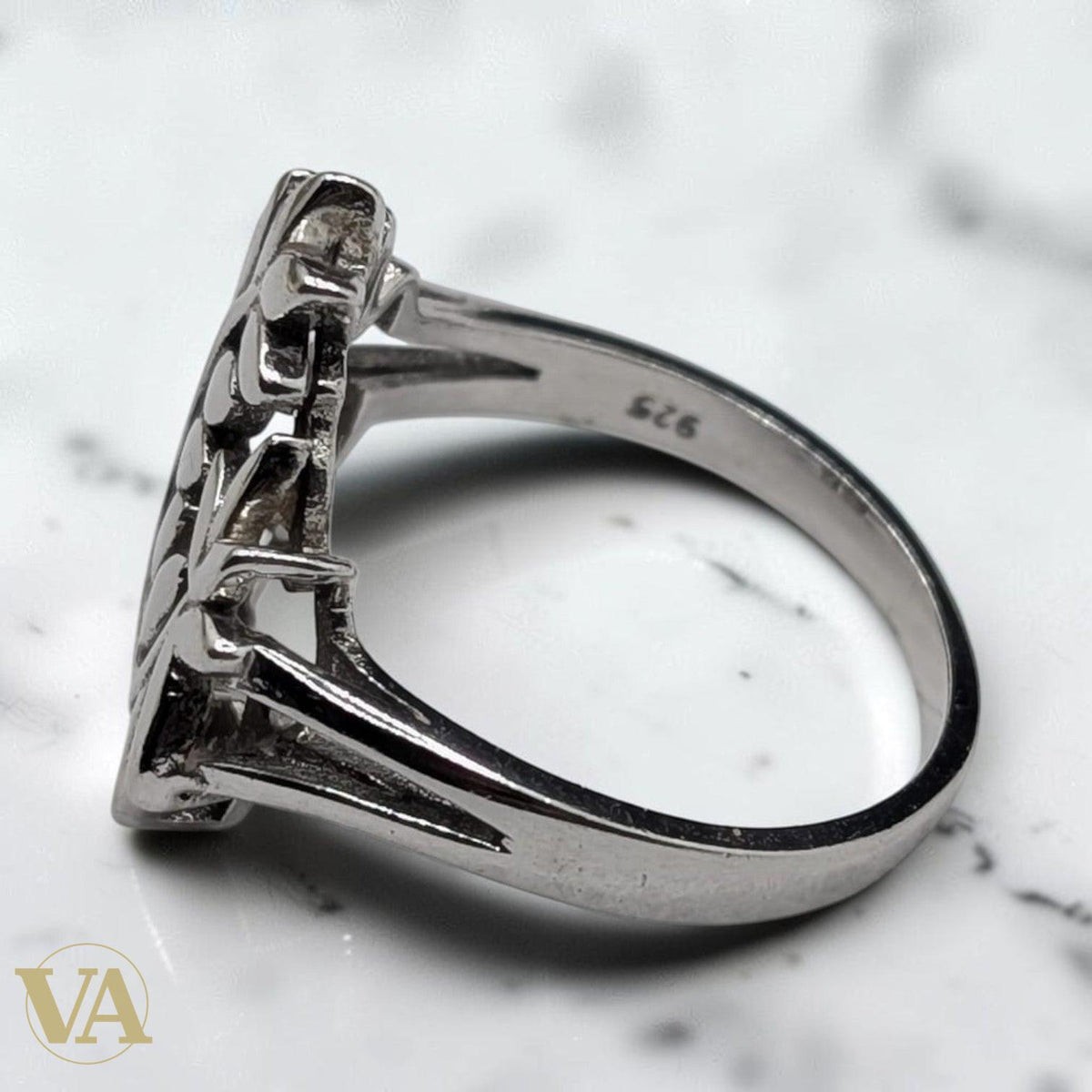 Bague Femme Argent 925 Couronne Feuilles Laurier Ajourée - Argent 925 - Vindicta