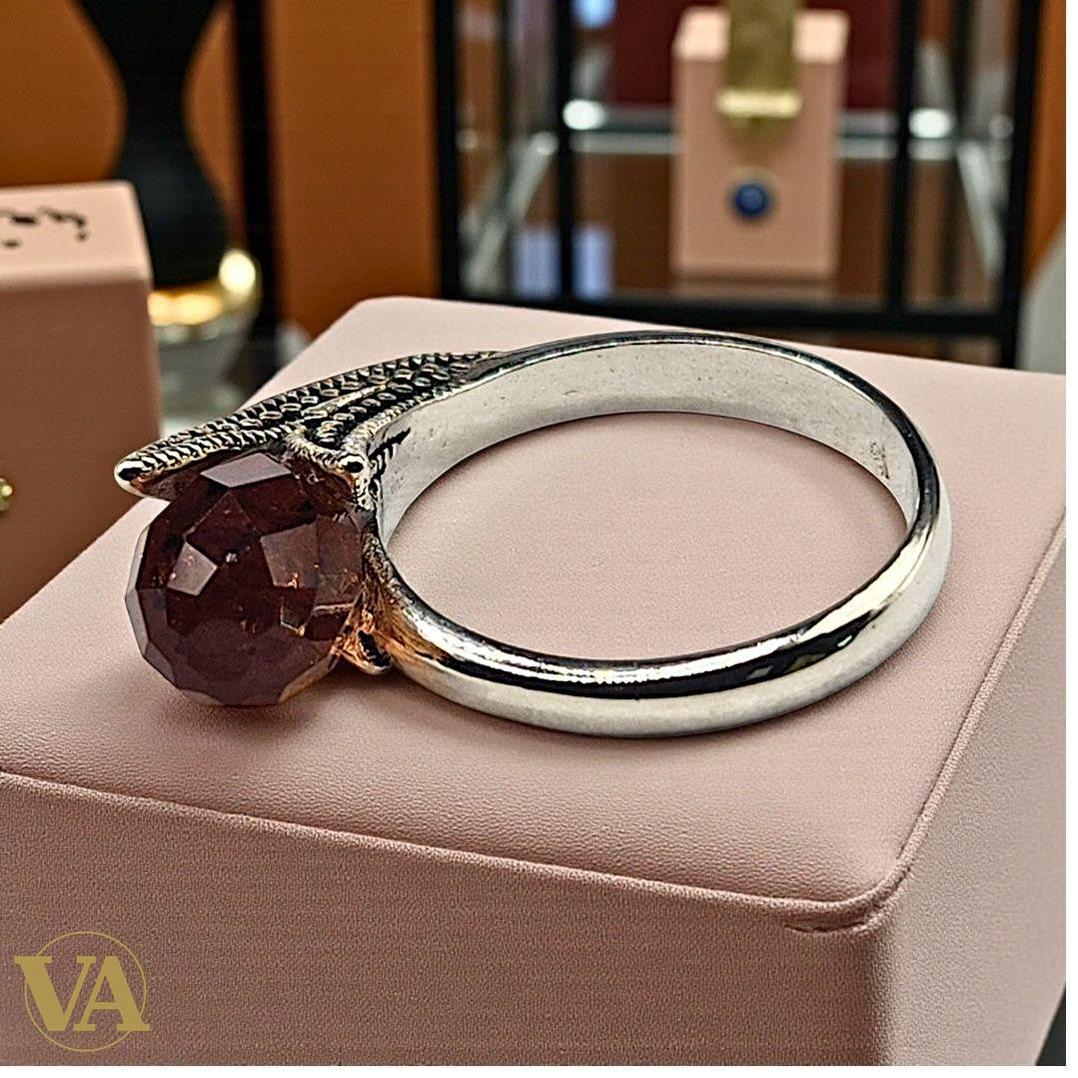 Bague femme en argent 925 avec onyx noir et marcassites – Élégance intemporelle | Bijoux Vindicta