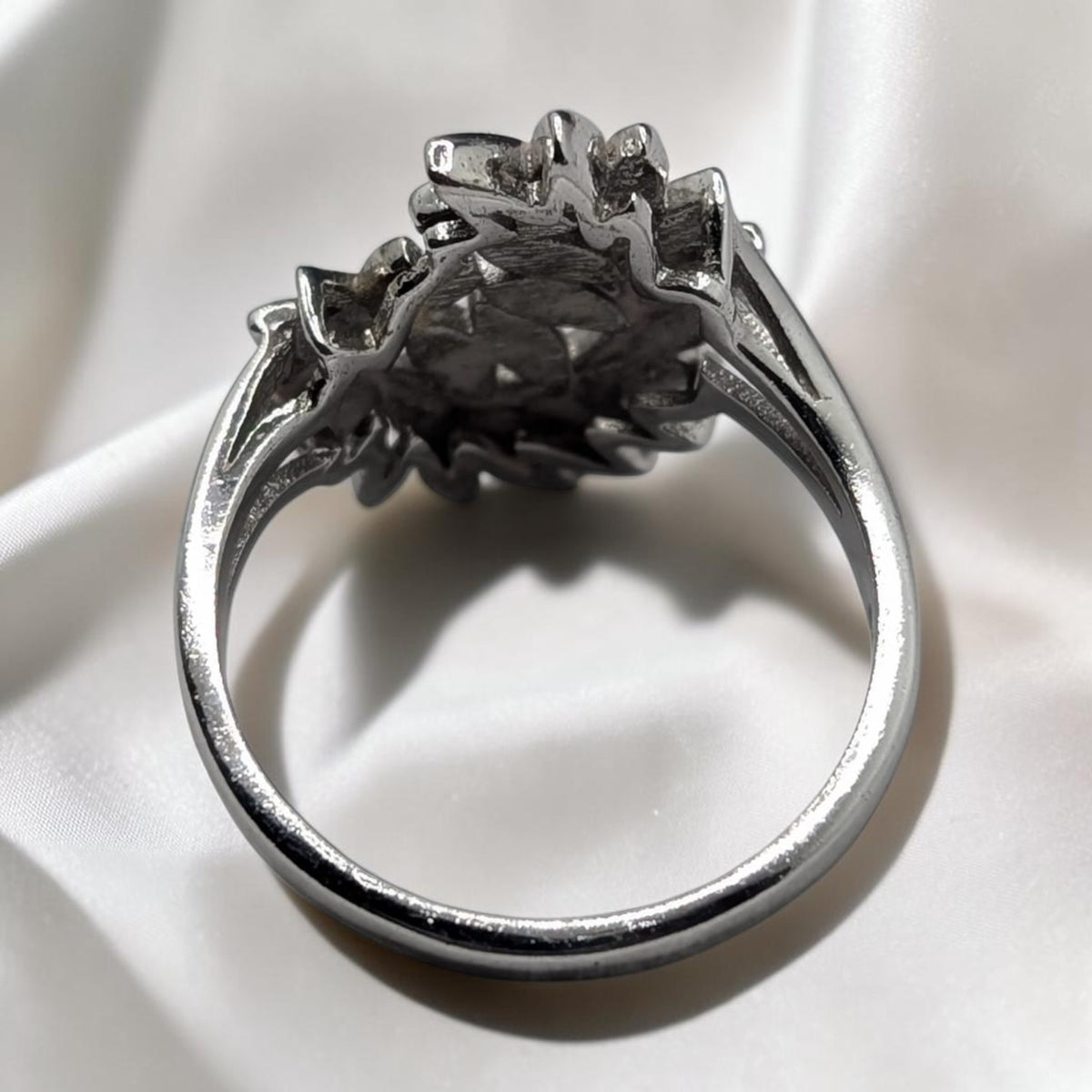 Bague Femme Argent 925 Couronne Feuilles Laurier Ajourée