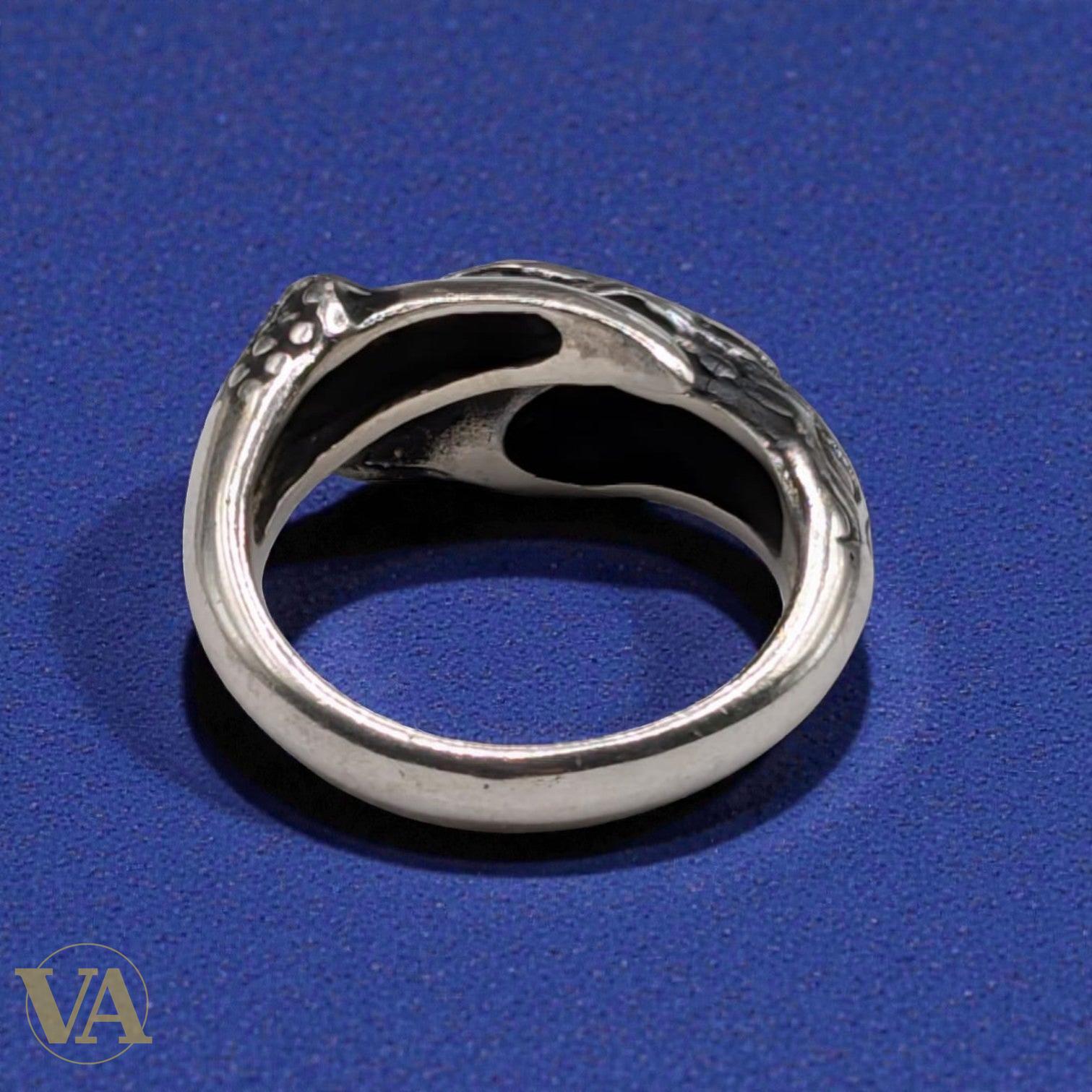 Bague Homme Argent 925 Tête d’Aigle – Sculpture Totem Animalier | Bijoux Vindicta