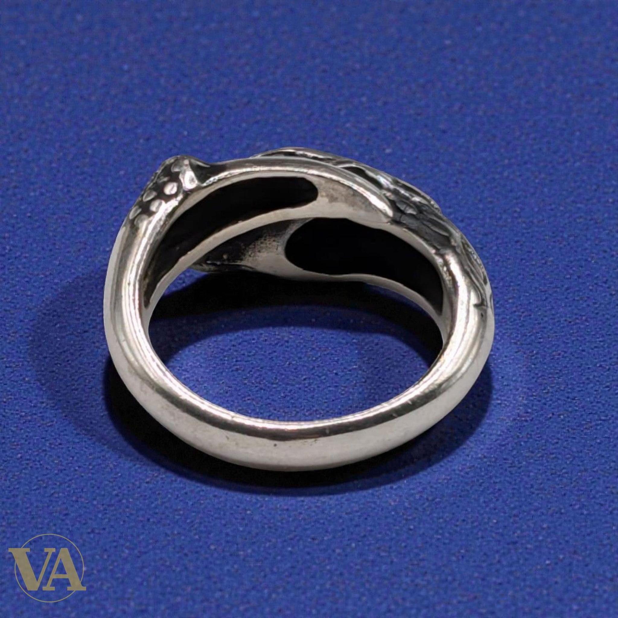 Bague Homme Argent 925 Tête d’Aigle – Sculpture Totem Animalier - Argent 925 - Vindicta