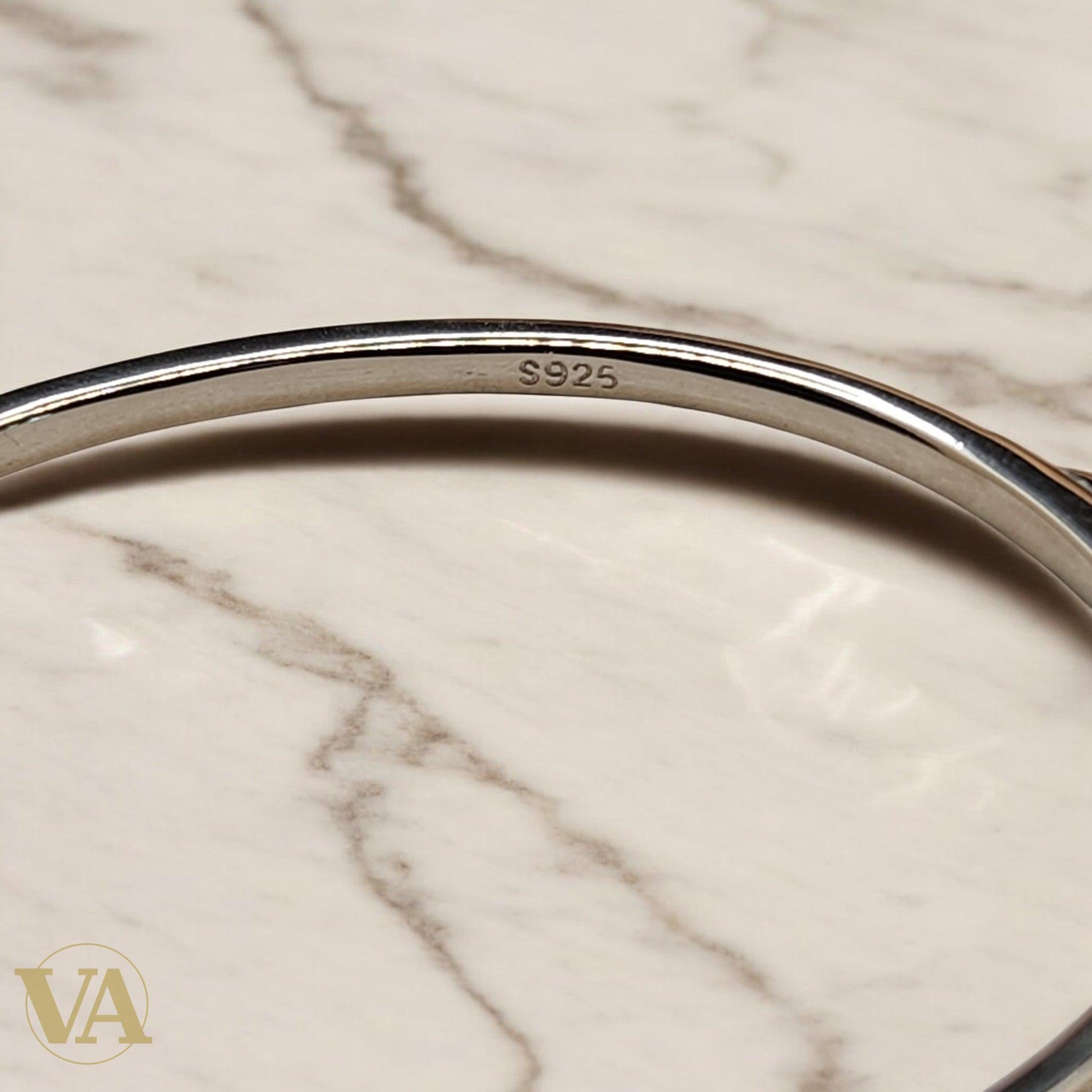 Bracelet Jonc Femme Argent 925 – Élégance Minimaliste Gravée