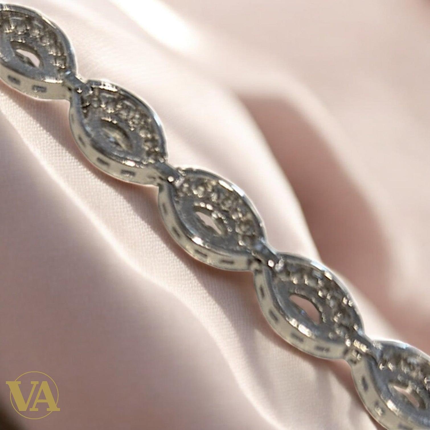 Bracelet Femme Argent 925 Oxydes Blancs – Brillance Intemporelle