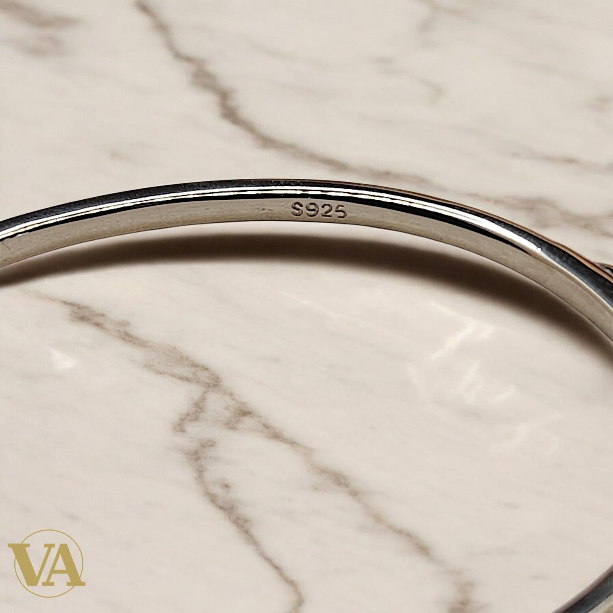 Bracelet Jonc Femme Argent 925 – Élégance Minimaliste Gravée