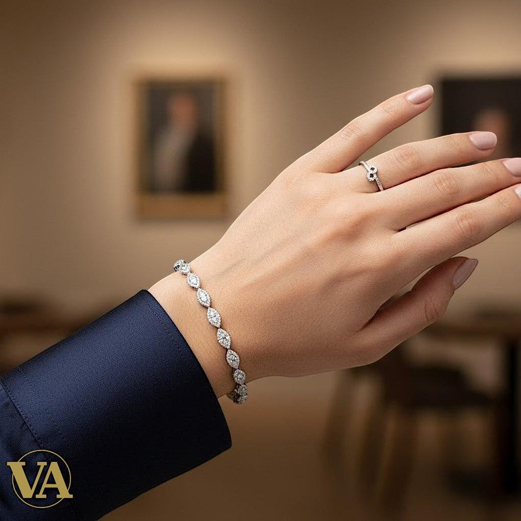 Bracelet Femme Argent 925 Oxydes Blancs – Brillance Intemporelle | Bijoux Vindicta