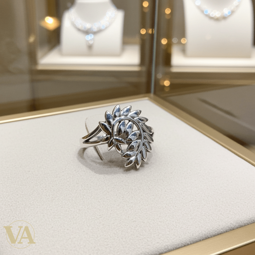 Bague Femme Argent 925 Couronne Feuilles Laurier Ajourée - Argent 925 - Vindicta