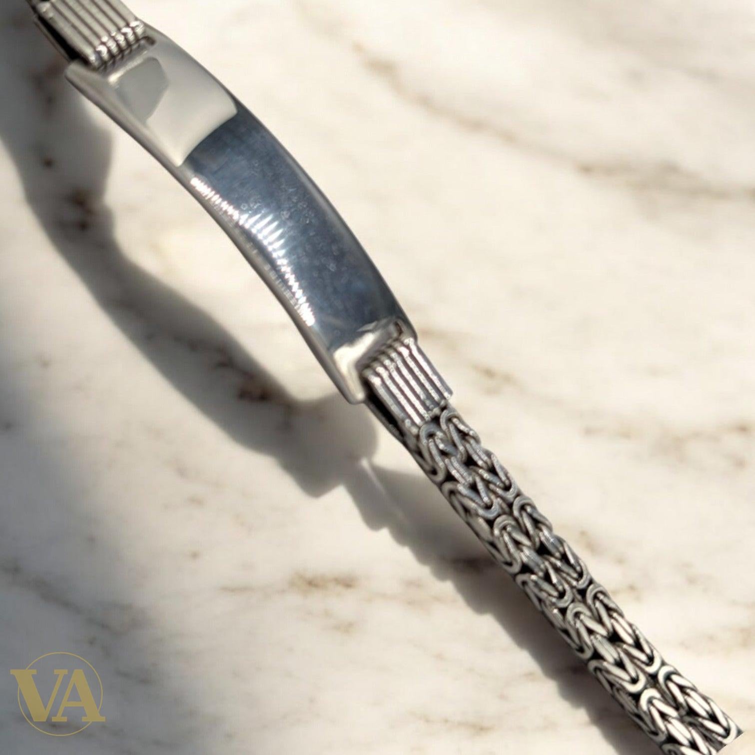 Bracelet Identité Homme Argent 925 – Maille Royale