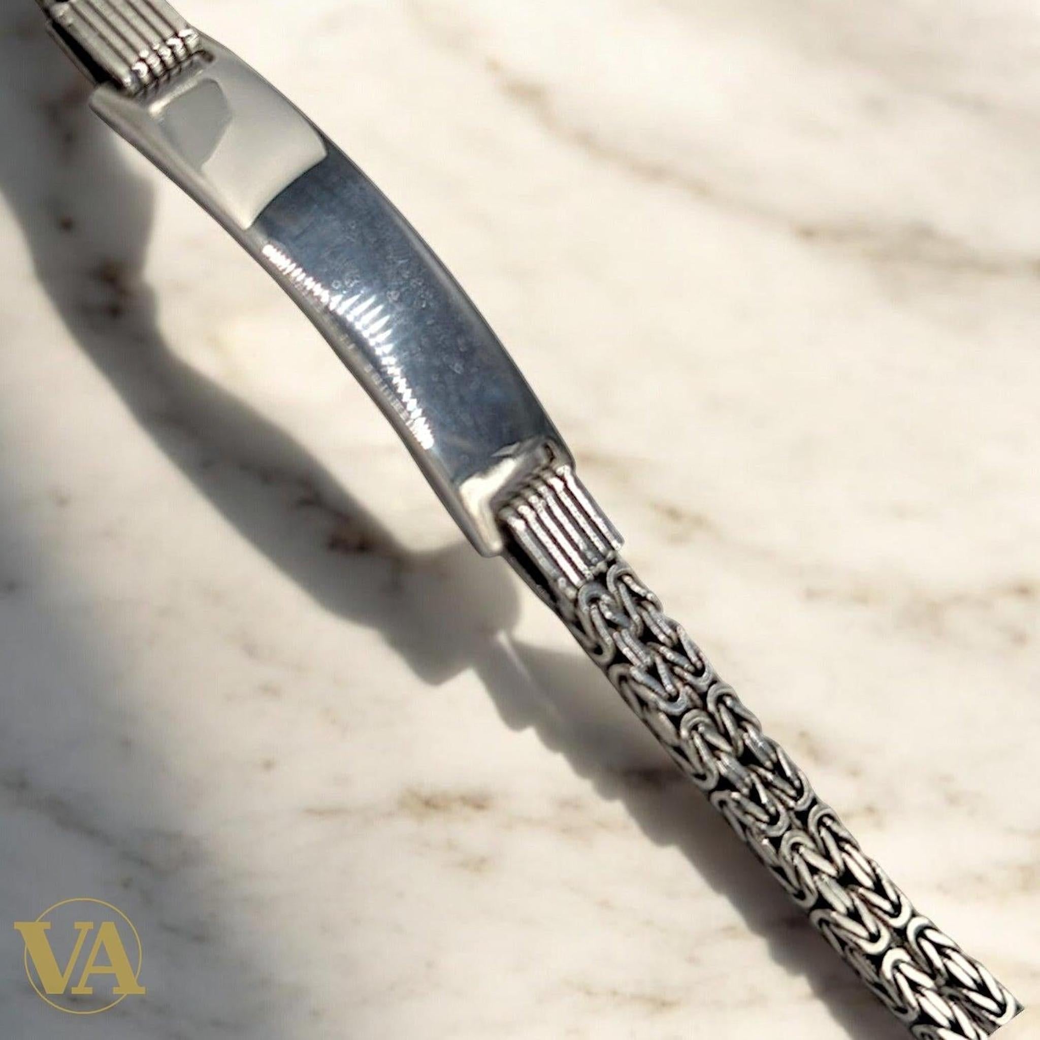 Bracelet Identité Homme Argent 925 – Maille Royale | Bijoux Vindicta