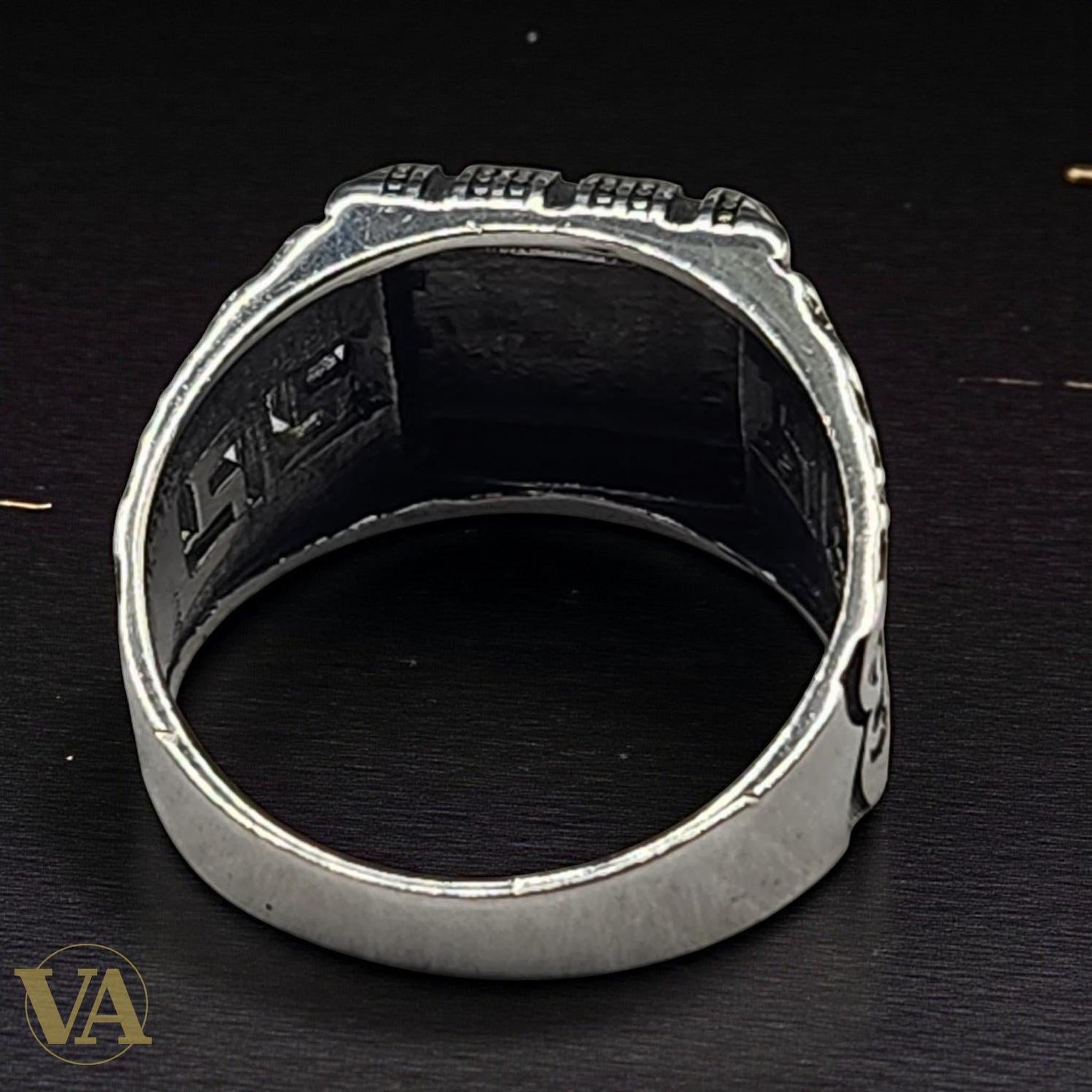 Bague Homme Argent 925 – Sertie de Marcassite - Argent 925 - Vindicta