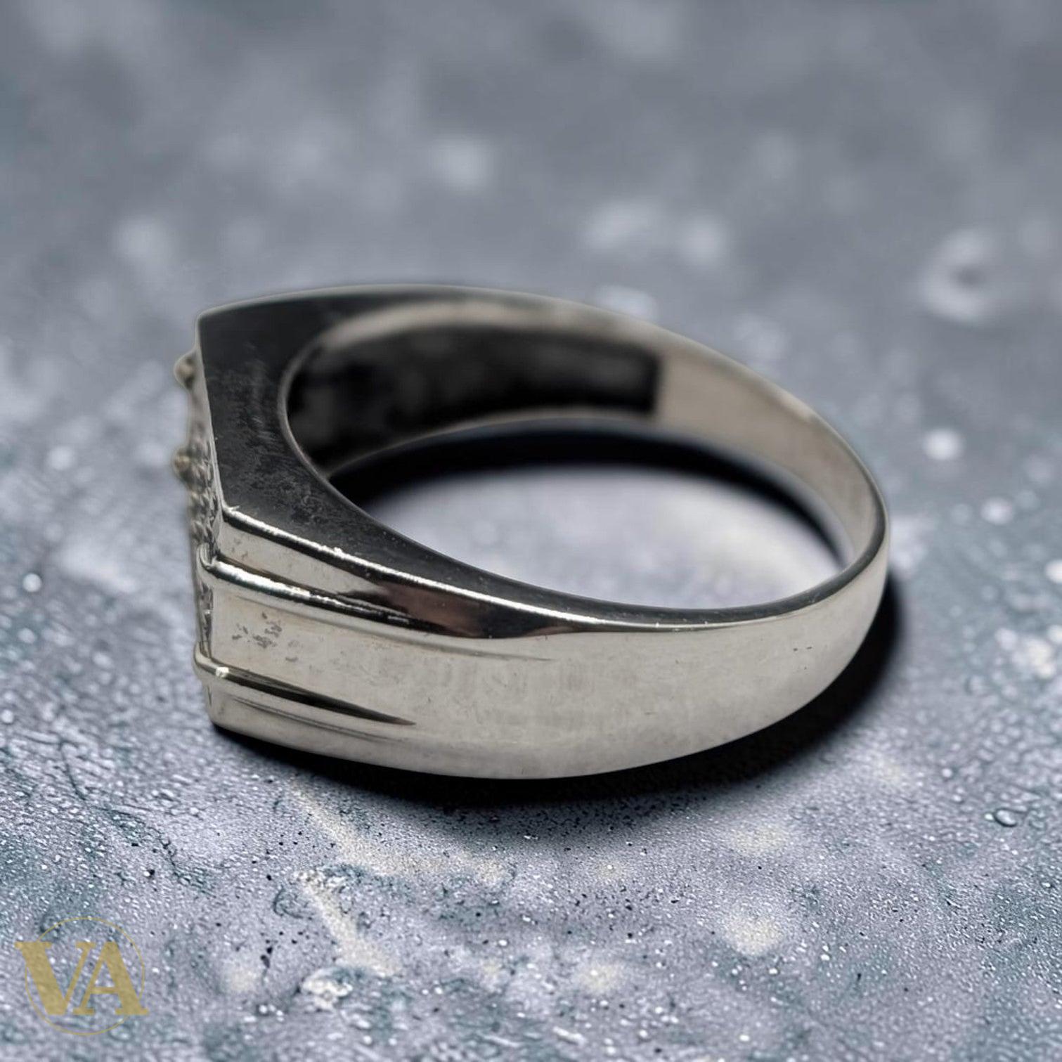 Chevalière Homme Argent 925 Marcassite Pavé Rectangulaire Art Déco-Vindicta : Bijoux Argent 925 Massif, Luxe et Héritage