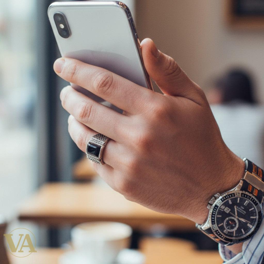 Bague Homme Argent 925 Onyx Noire – Élégance & Sobriété