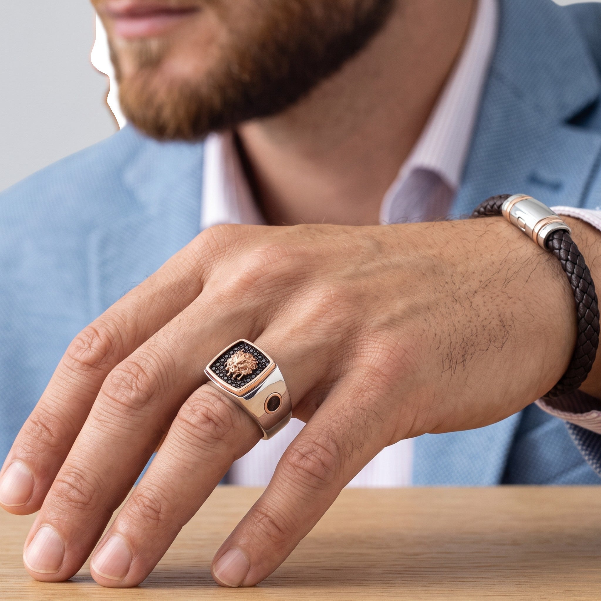 Chevalière Homme Argent 925 Aigle Bicéphale Couronné Pavé Noir-Vindicta : Bijoux Argent 925 Massif, Luxe et Héritage