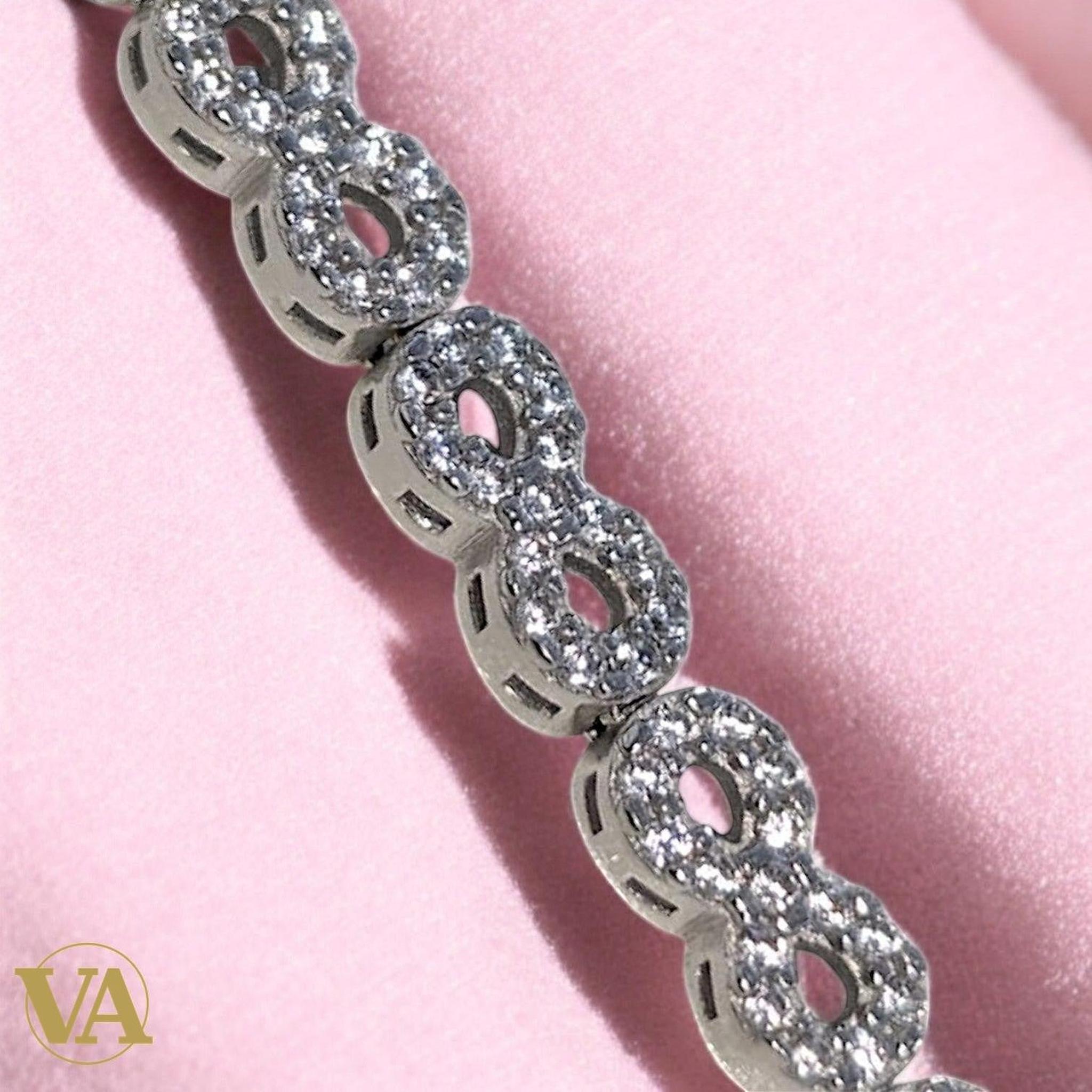 Bracelet Femme Argent 925 Oxydes Noirs – Contraste Élégant | Bijoux Vindicta