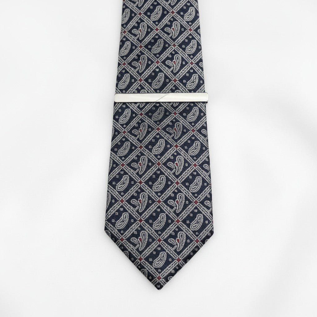 Pince à cravate homme argent 925 lisse à chaîne - Argent 925 - Vindicta