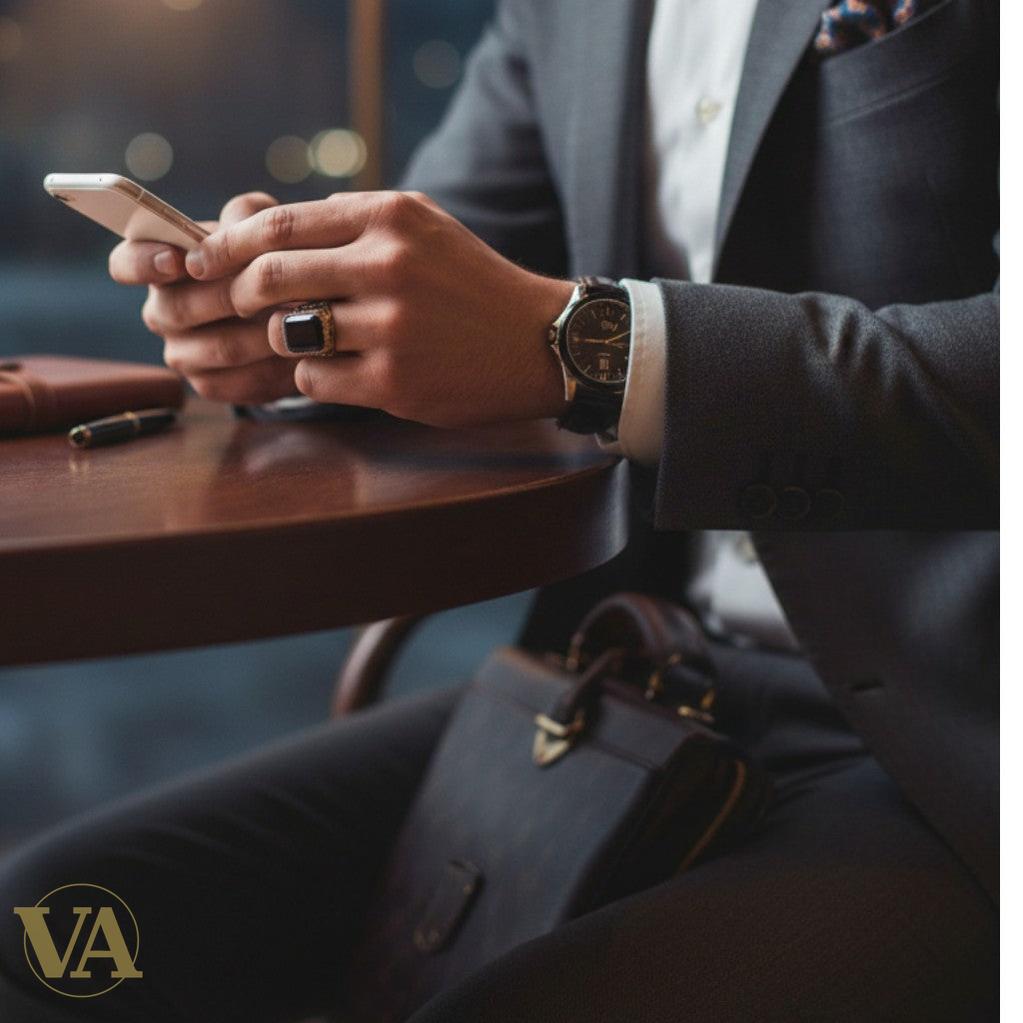 Bague Homme – Onyx Noir – Argent 925