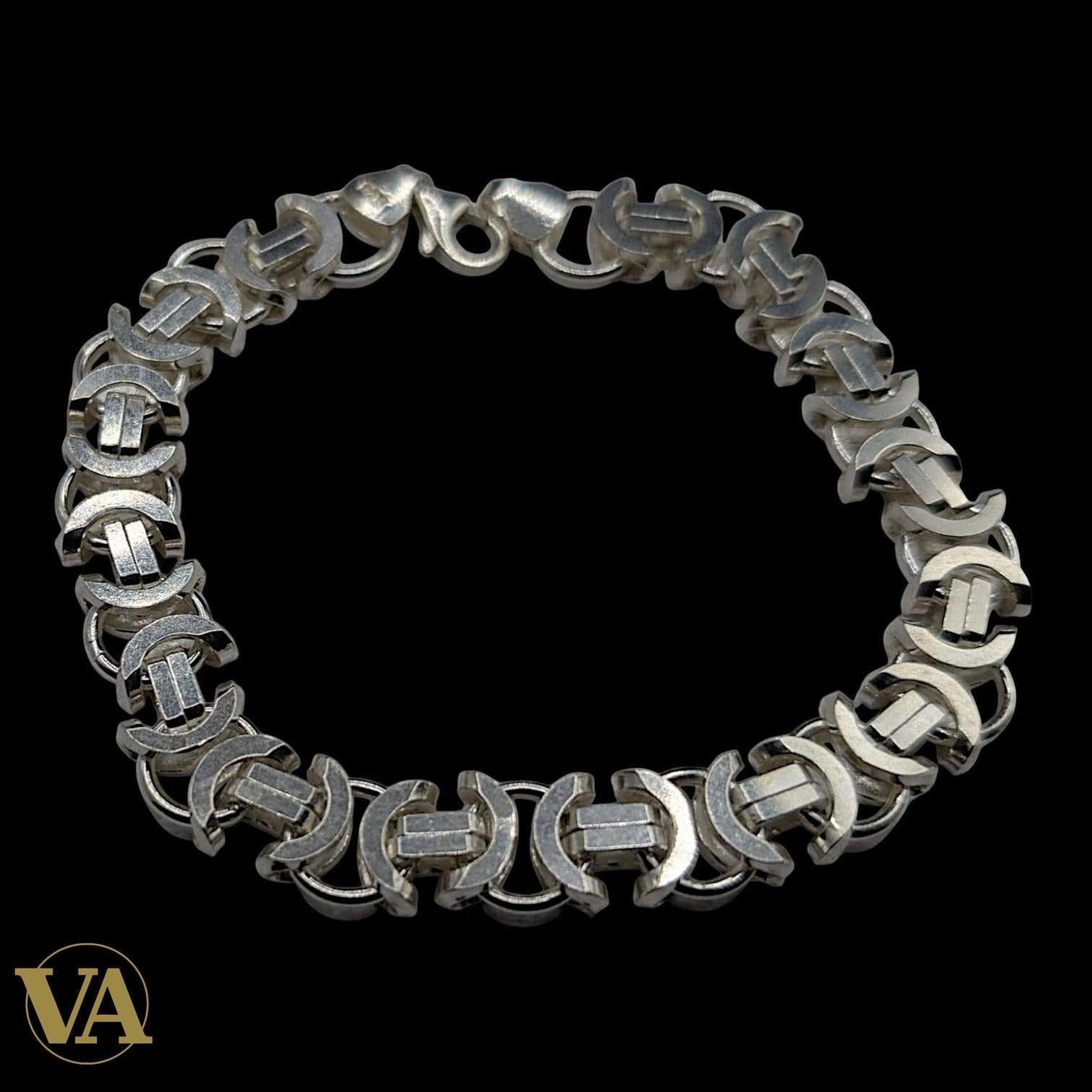 Bracelet Homme Argent 925 – Maille Large 11 mm Architecturale - Argent 925 - Vindicta