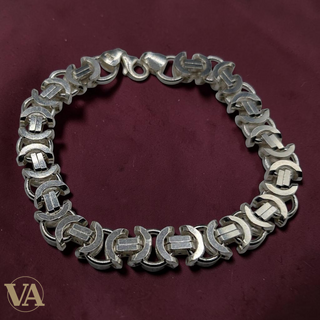 Bracelet Homme Argent 925 – Maille Large 11 mm Architecturale