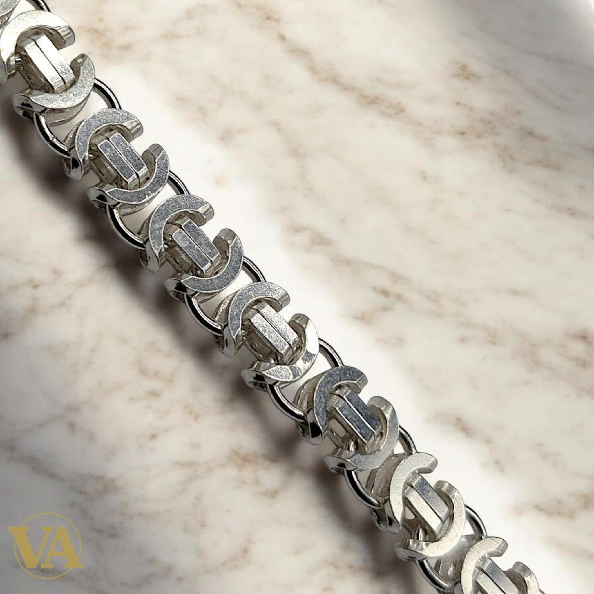 Bracelet Homme Argent 925 – Maille Large 11 mm Architecturale - Argent 925 - Vindicta