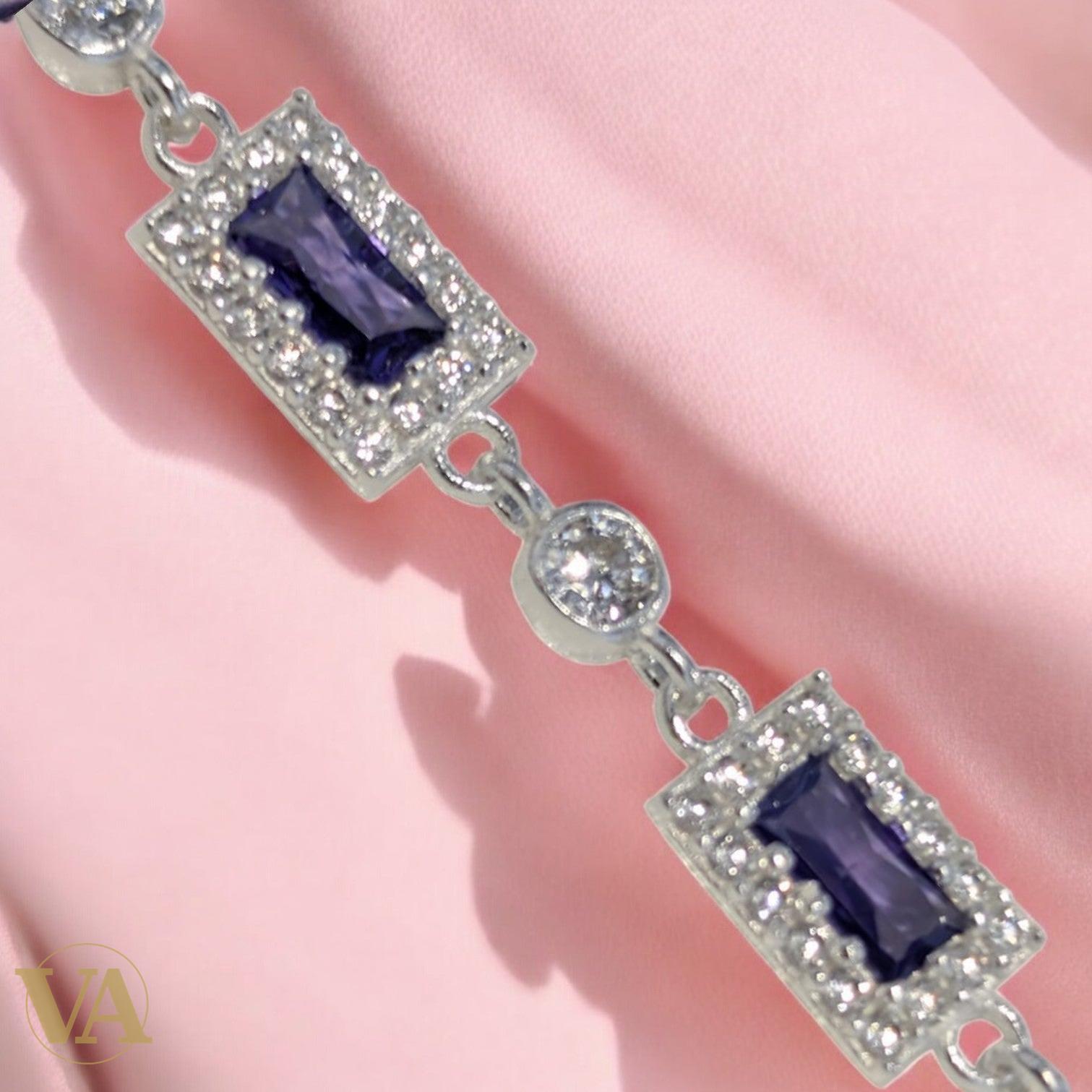 Bracelet Femme Argent 925 Améthyste – Élégance Raffinée