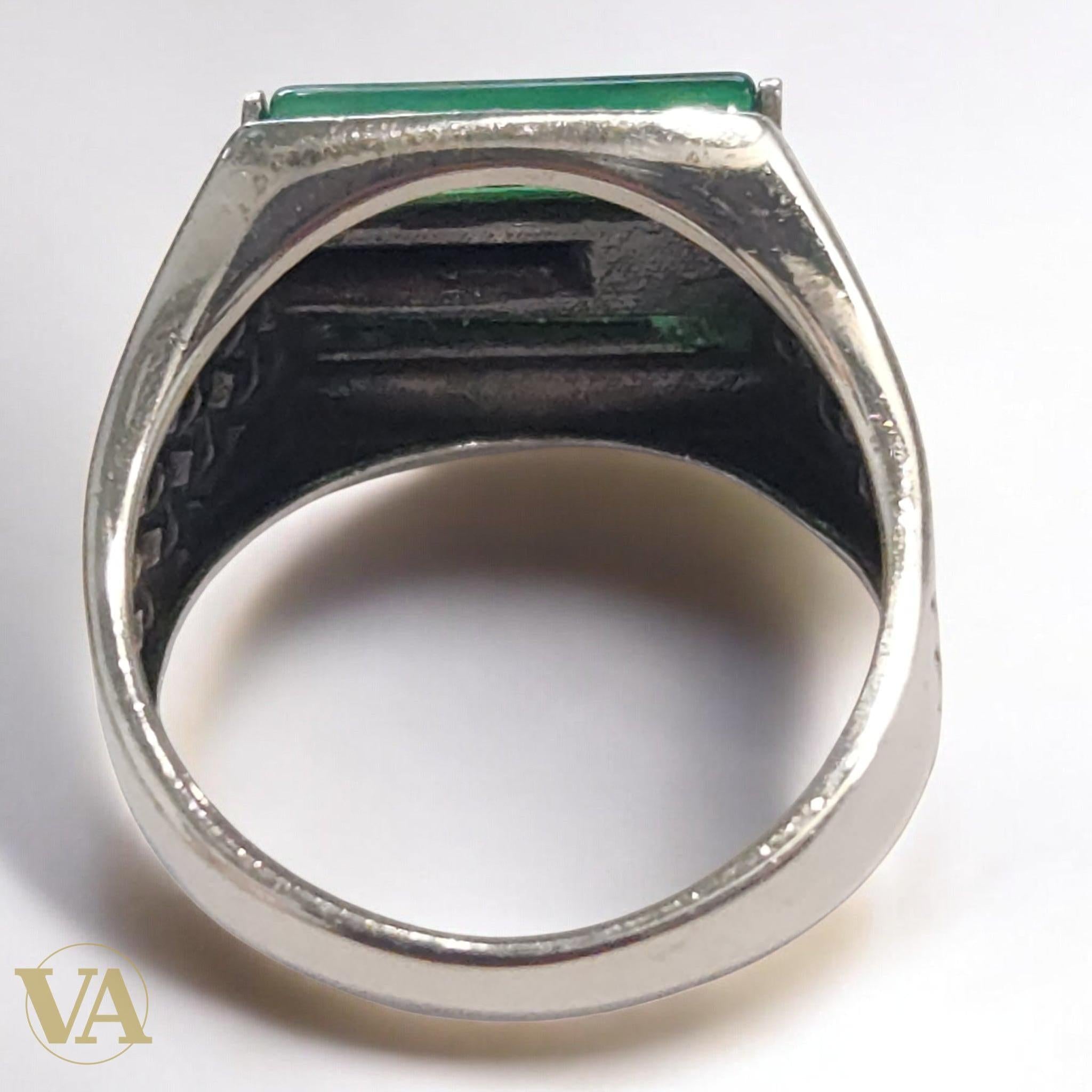 Bague Homme Argent 925 Aventurine Verte – Élégance & Harmonie - Argent 925 - Vindicta