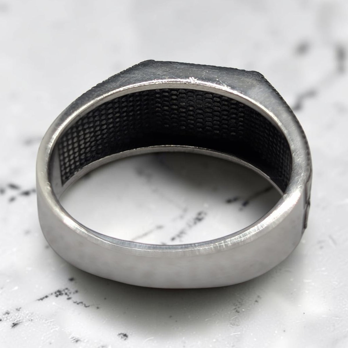 Chevalière Homme Argent 925 – Grille Marcassites & Méandre Grec - Argent 925 - Vindicta