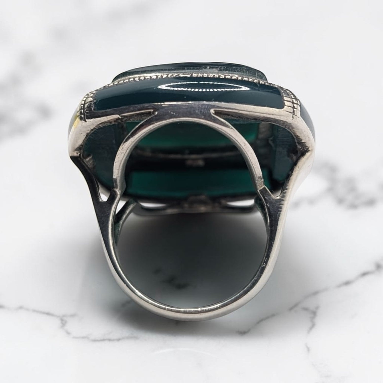 Bague Femme Argent 925 Aventurine Verte Marcassite Art Déco Cocktail-Vindicta : Bijoux Argent 925 Massif, Luxe et Héritage