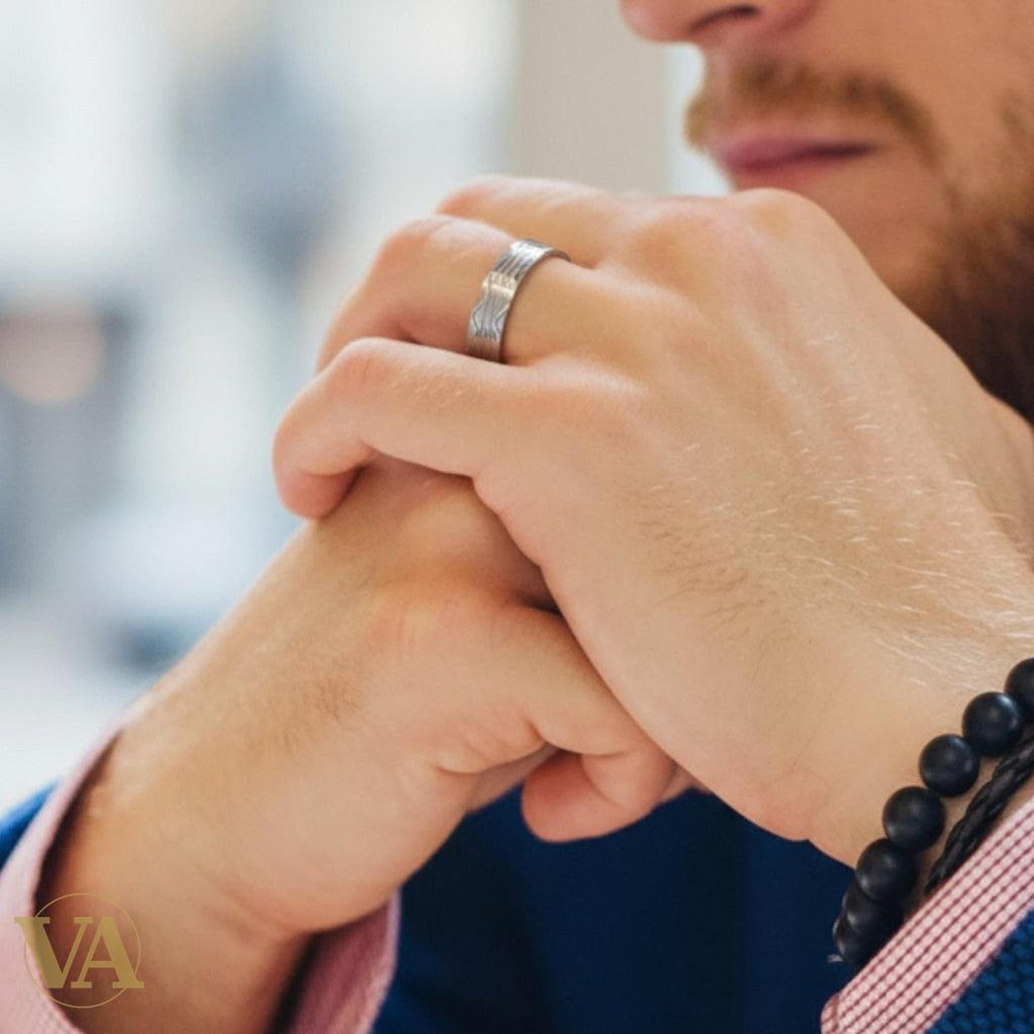 Anneau Homme Argent 925 – Finition Géométrique Facettée | Bijoux Vindicta