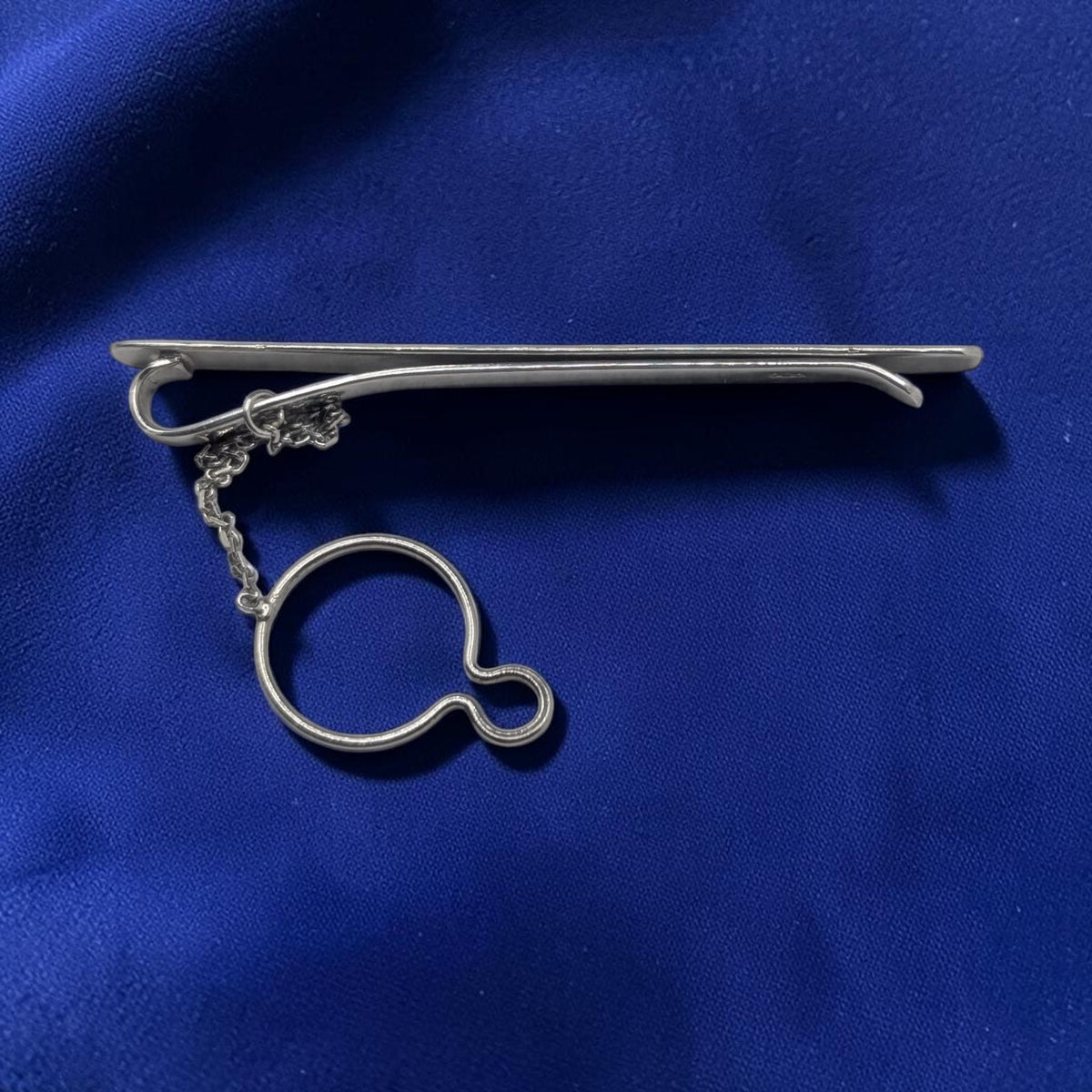 Pince à cravate homme argent 925 gravée croisillons à chaîne - Argent 925 - Vindicta