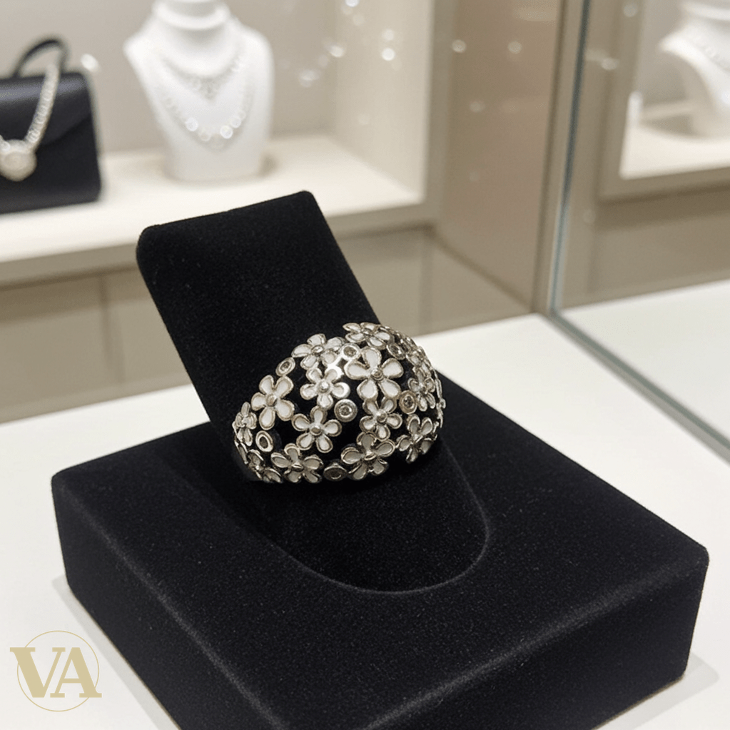 Bague femme argent 925 – Motif floral ajouré et zirconiums – Élégance romantique - Argent 925 - Vindicta
